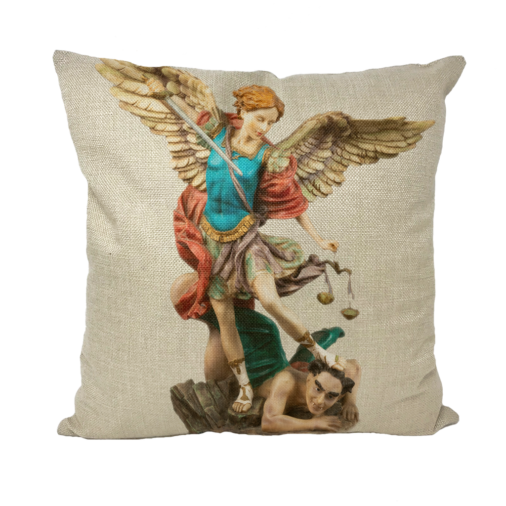 St Michael Archangel Throw Pillows
