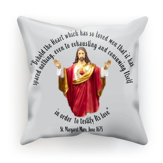 Sacred Heart of Jesus - St Margaret Mary 1675 Cushion Cover