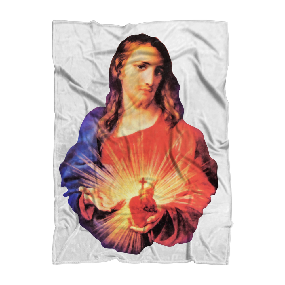 Sacred Heart of Jesus Throw Blanket Catholic Clothing Collection