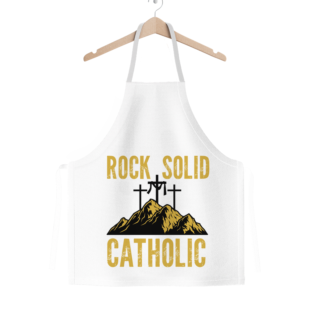 Rock Solid Catholic Classic Sublimation Adult Apron