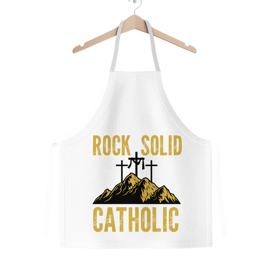 Rock Solid Catholic Classic Sublimation Adult Apron