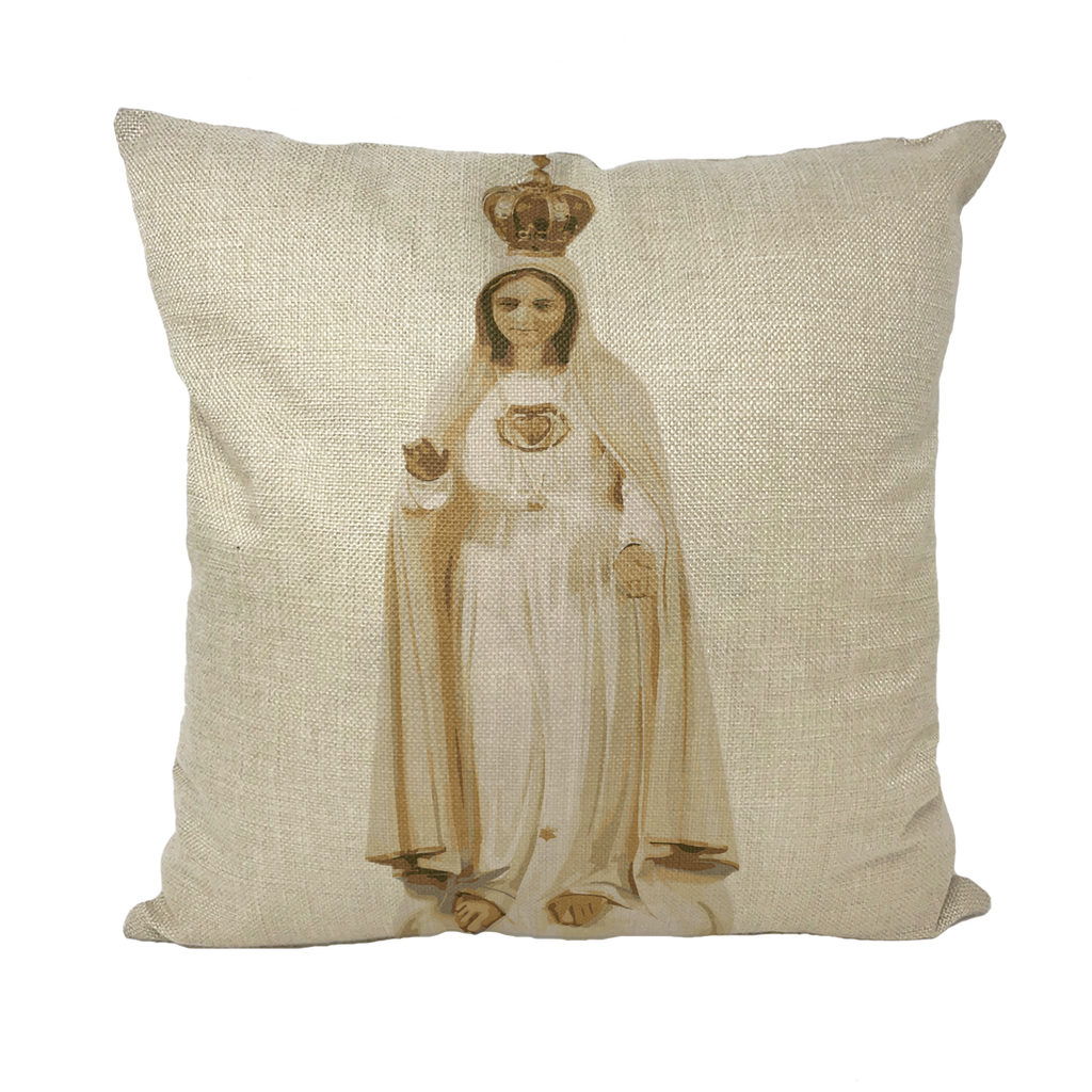 Our Lady of Fatima Throw Pillow with Insert