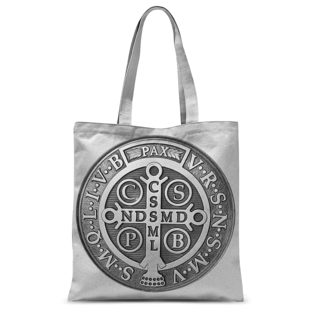 St Benedict Medal Classic Sublimation Tote Bag