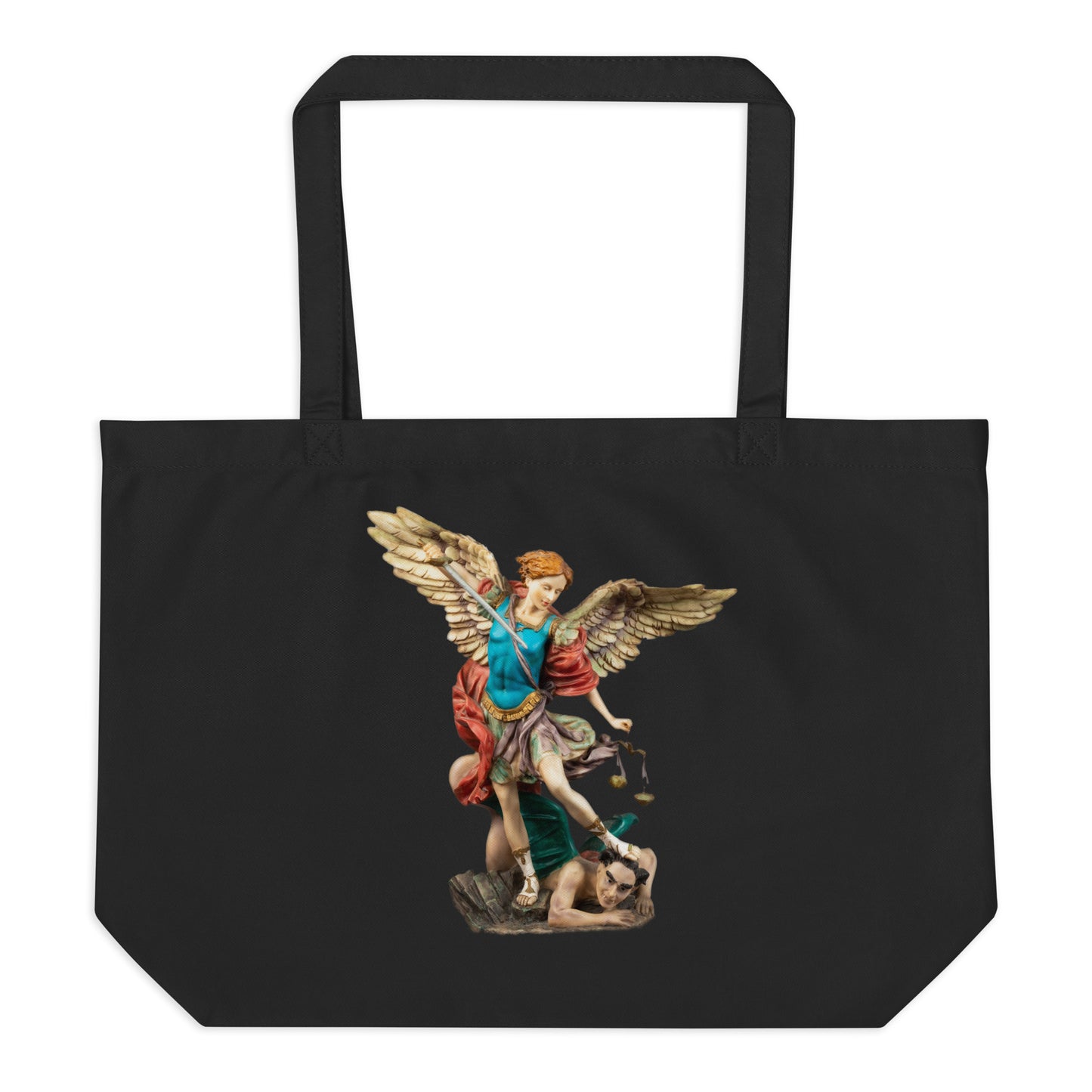 St Michael Archangel (Colour) Large organic tote bag
