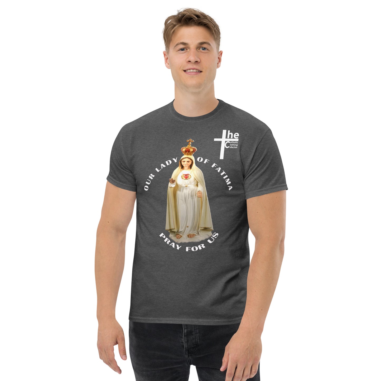 Our Lady of Fatima Pray for Us Men's t-Shirt