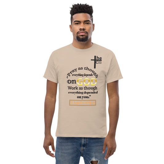 Pray and Work St Augustine Men's T-Shirt