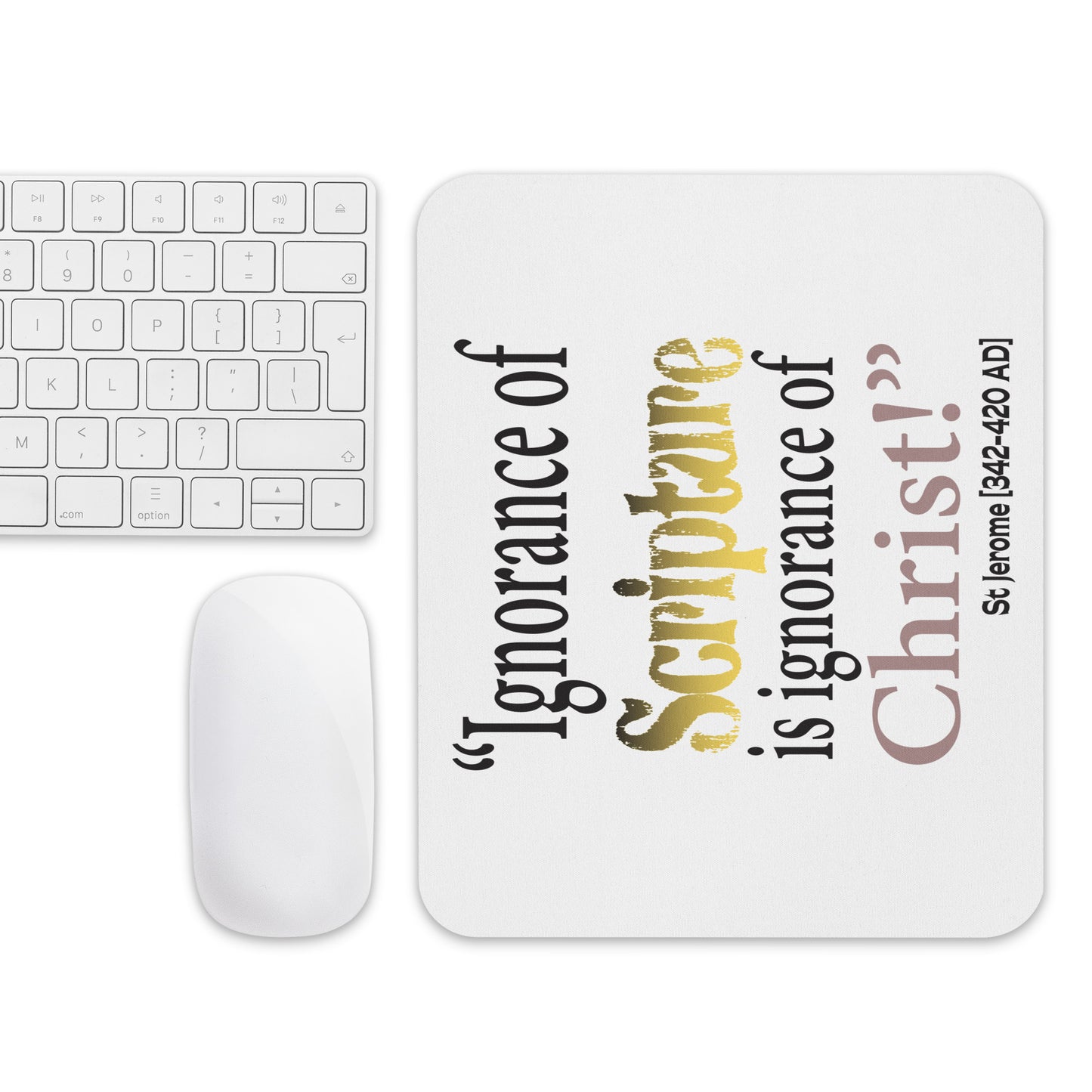 Ignorance of Scripture by St Jerome Mouse pad