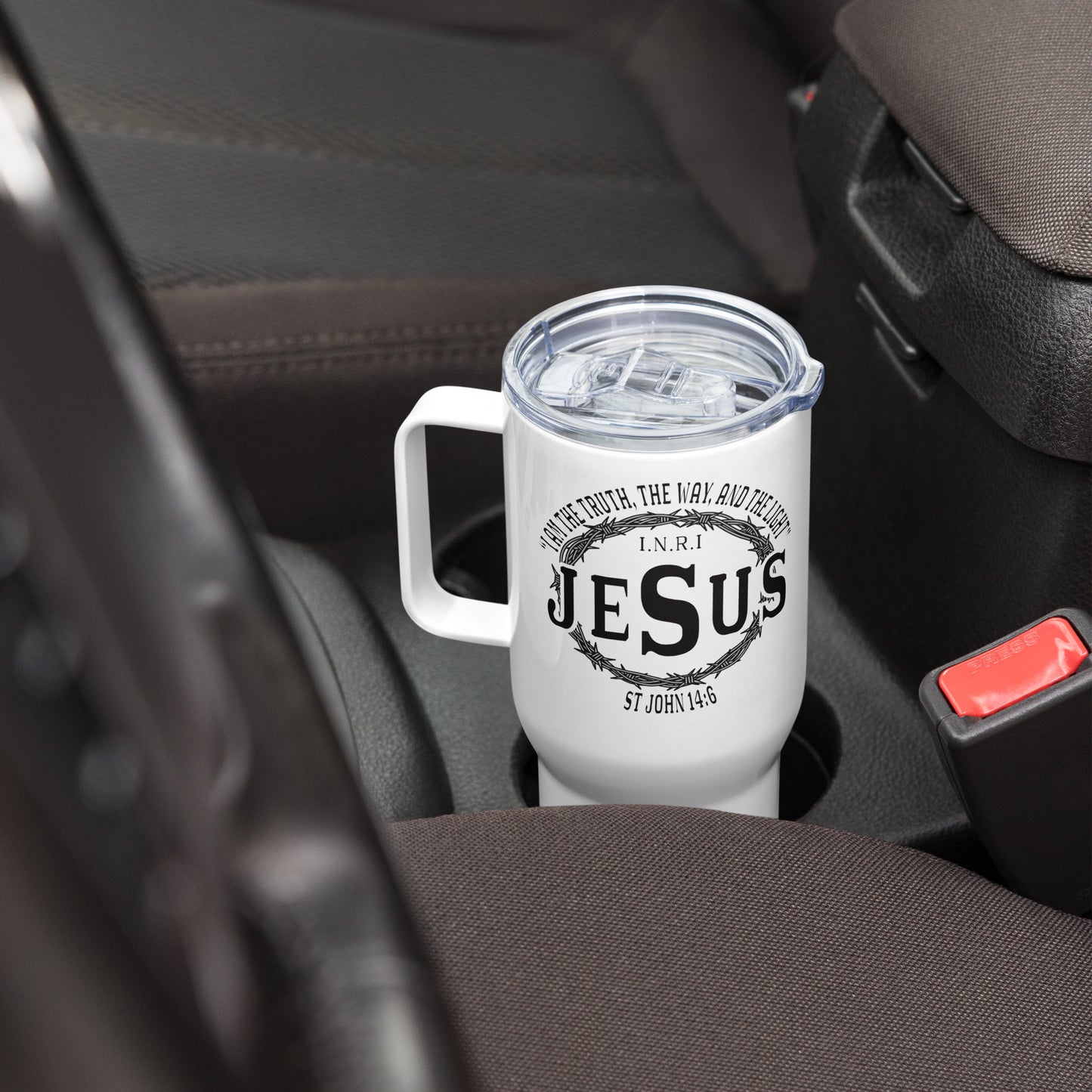 Jesus the Way John 14:6 Travel mug with a handle