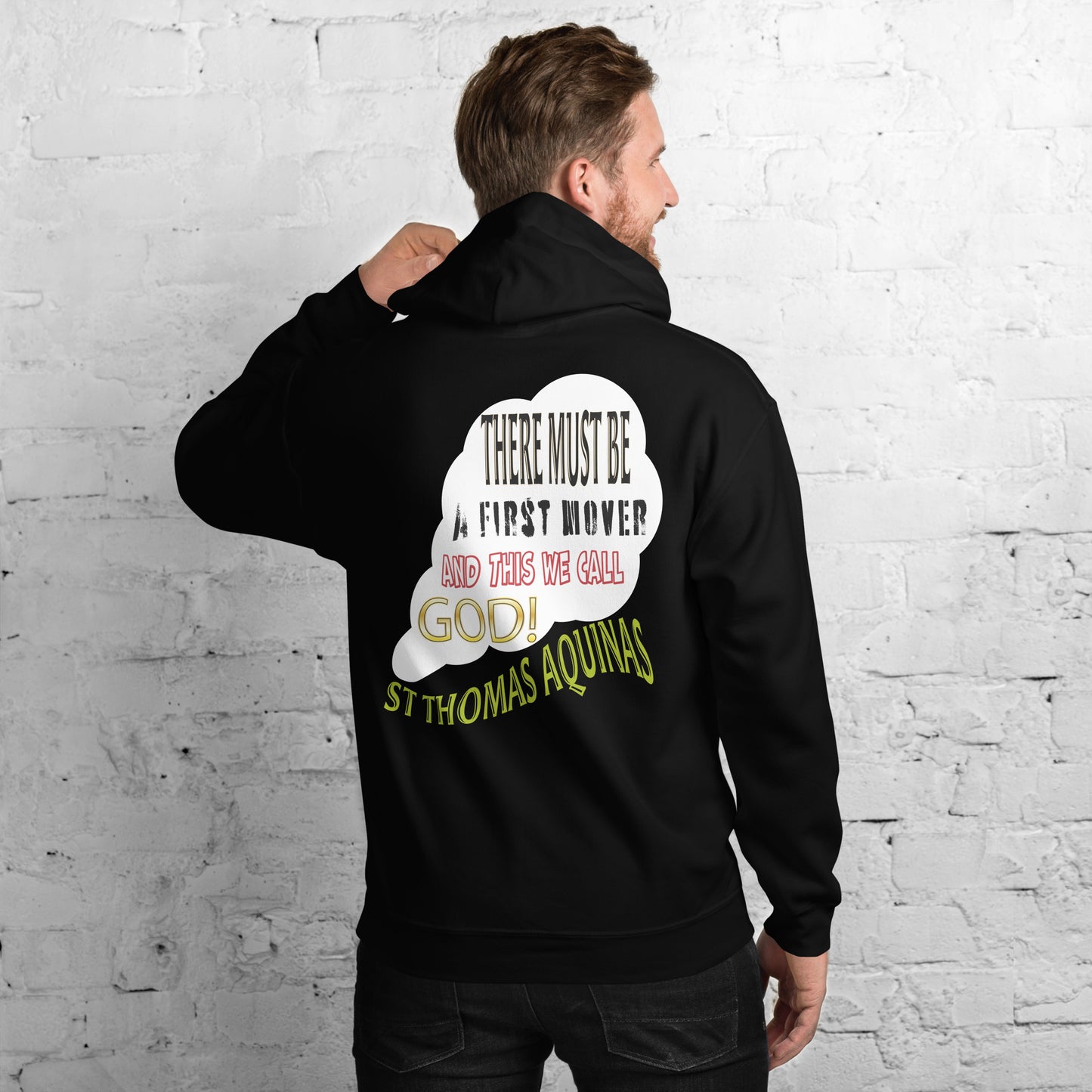 God As First Mover by St Thomas Aquinas Men's Hoodie