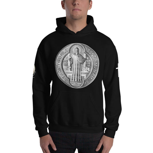 St Benedict Medal Men's Hoodie