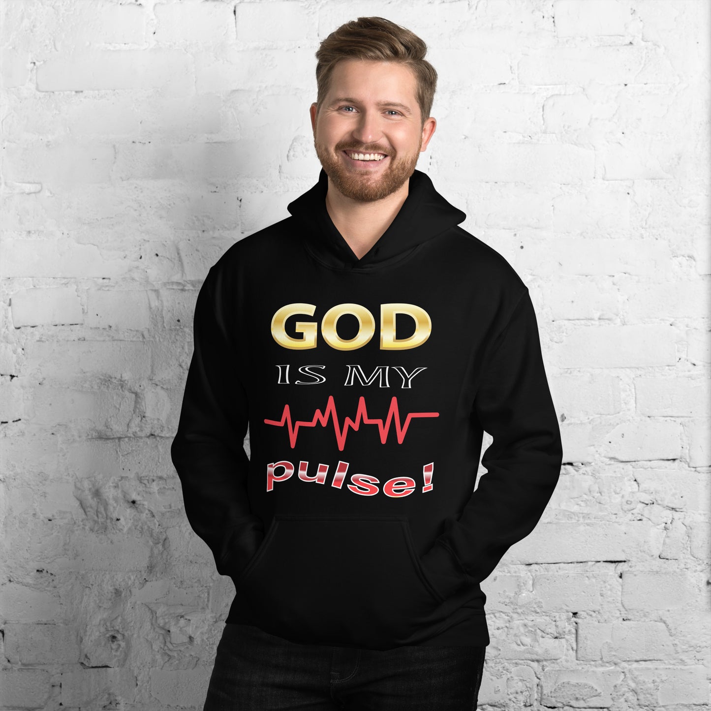 God Is My Pulse Men's Christian Hoodie