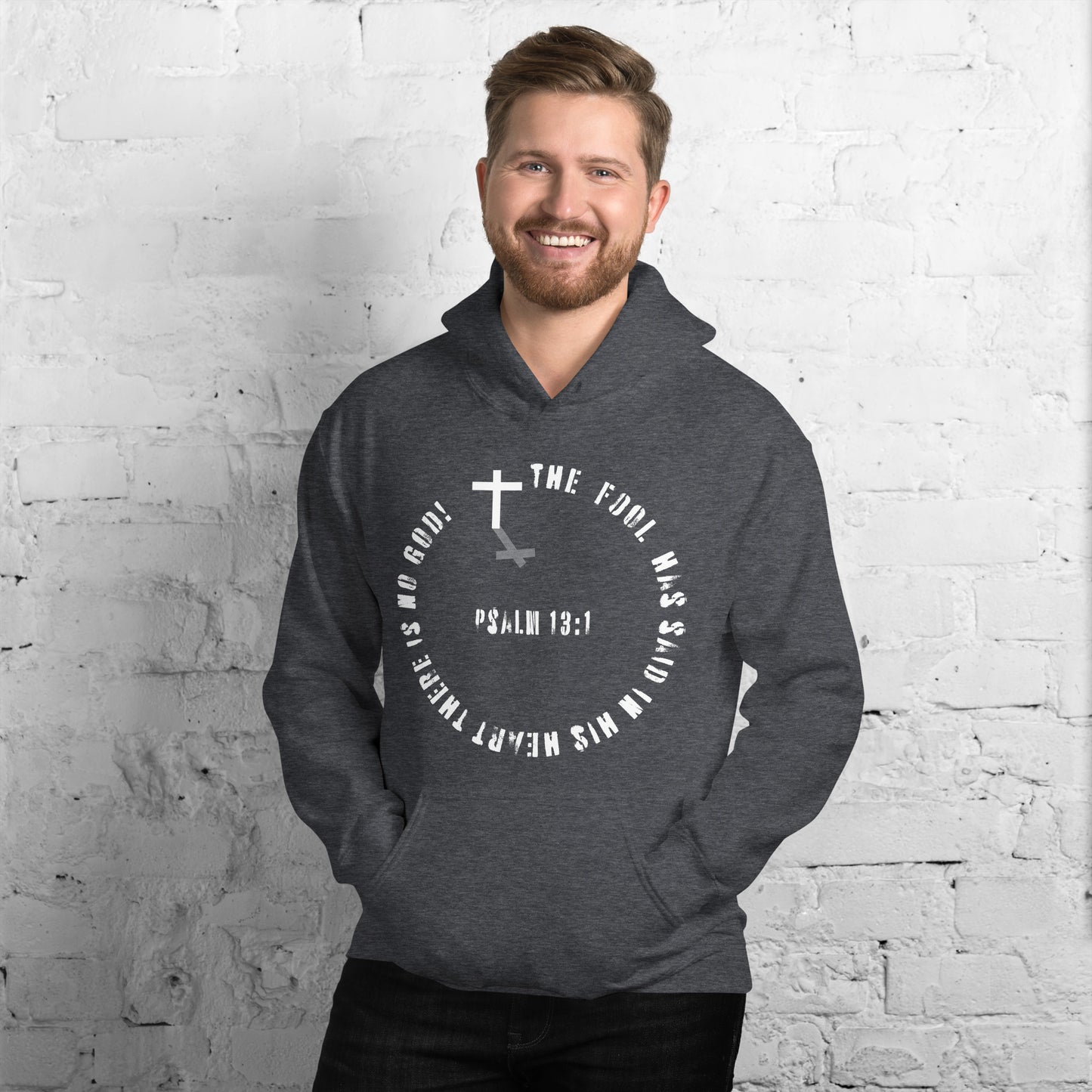 Psalm 13:1 Men's Christian Hoodie