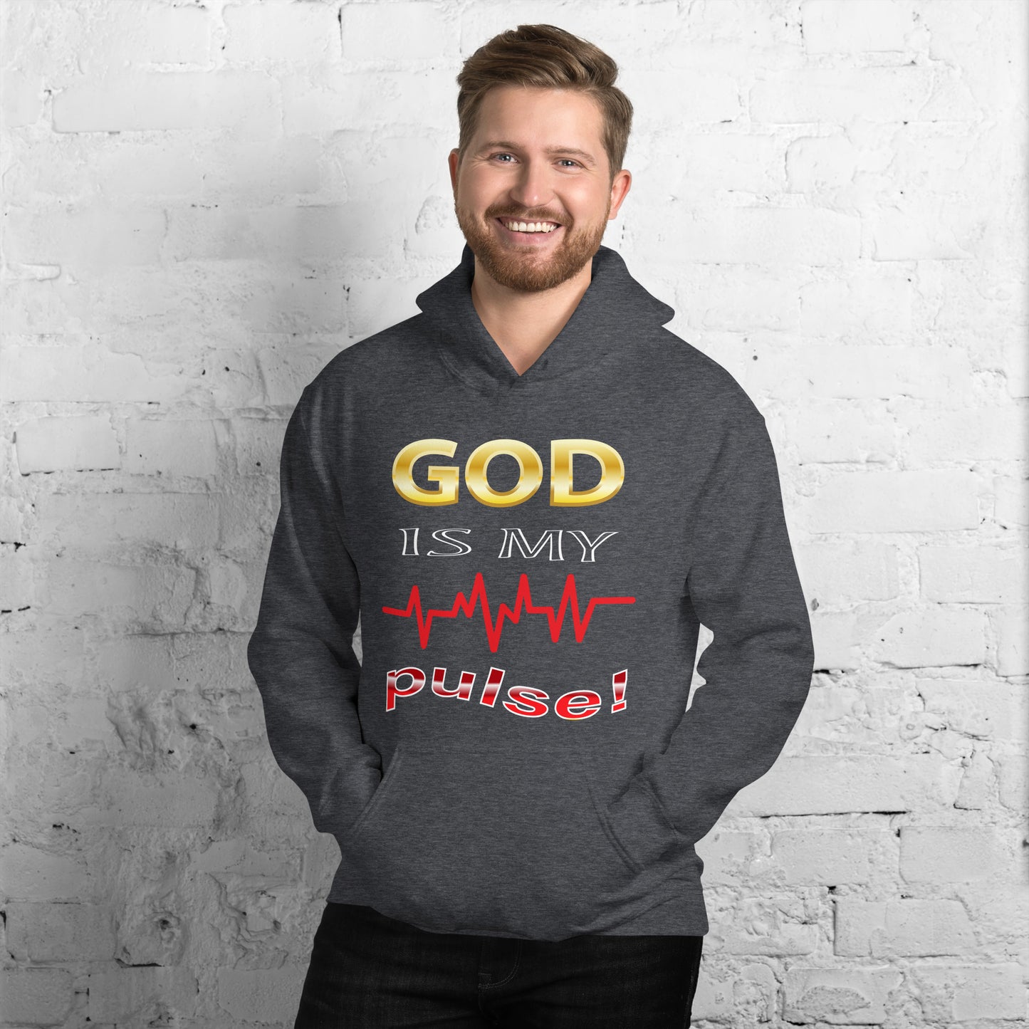 God Is My Pulse Men's Christian Hoodie