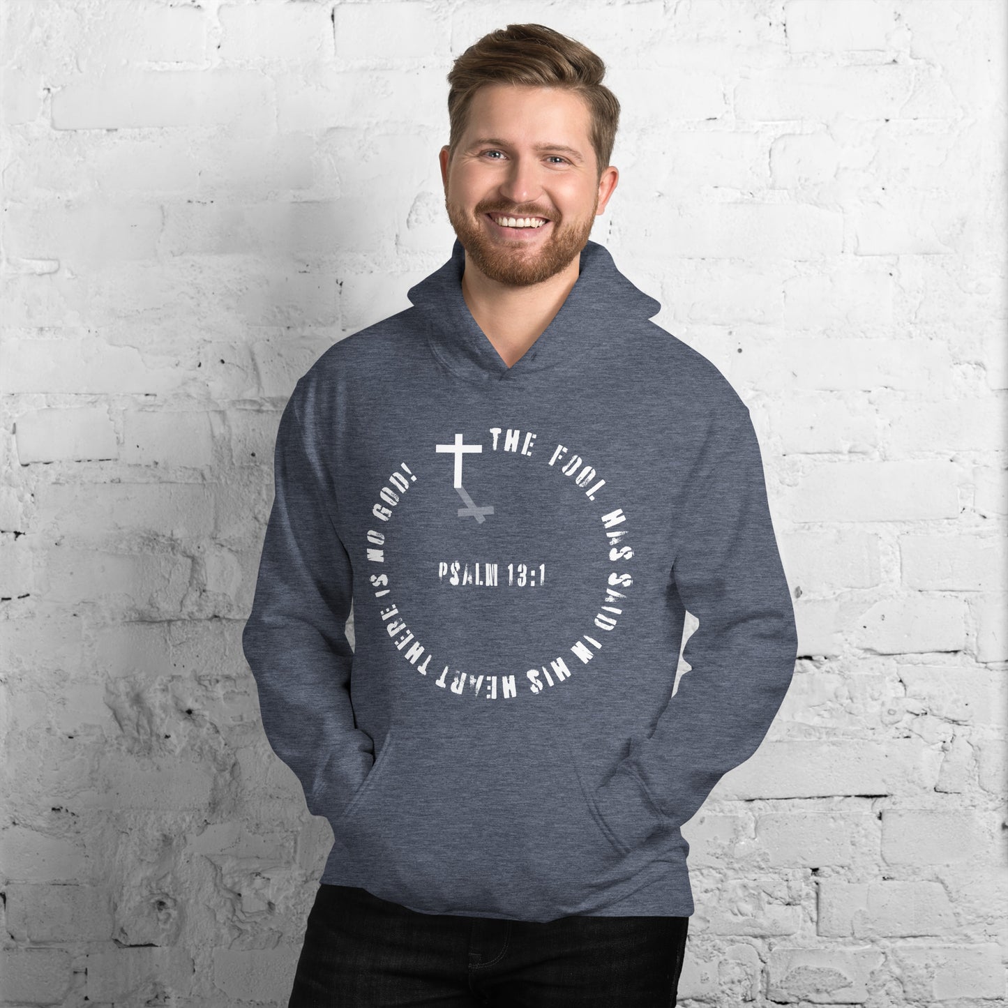 Psalm 13:1 Men's Christian Hoodie