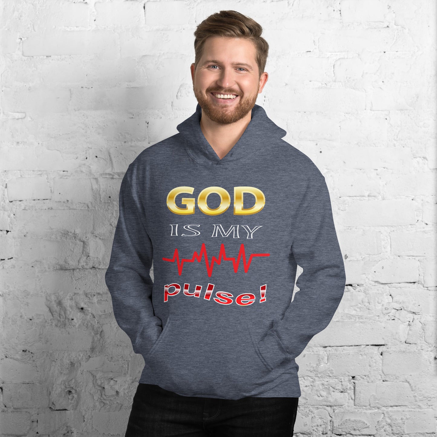 God Is My Pulse Men's Christian Hoodie