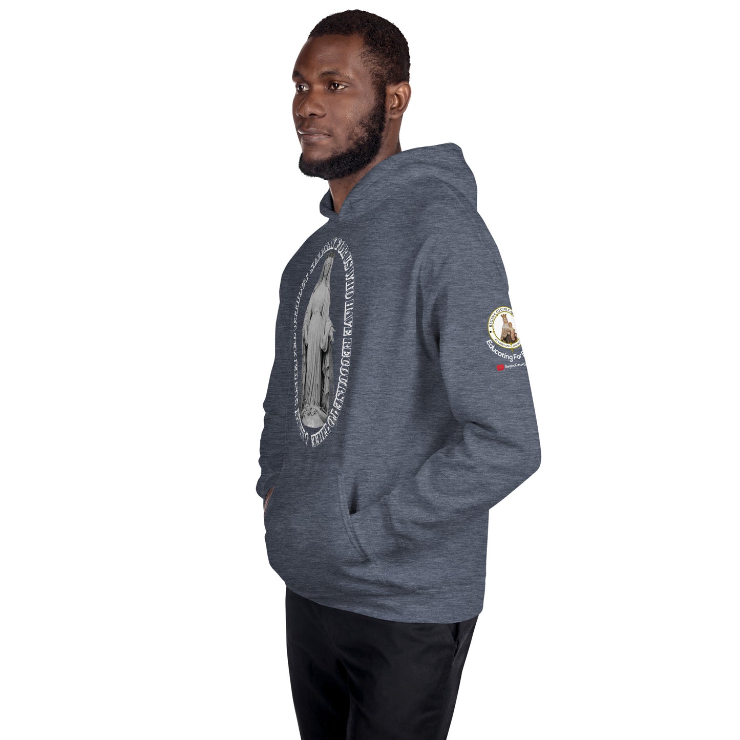 Miraculous Medal (coloured Hearts) Men's Hoodie