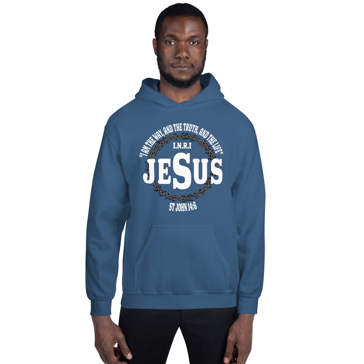 Jesus the Way, Truth and Light Men's Christian Hoodie