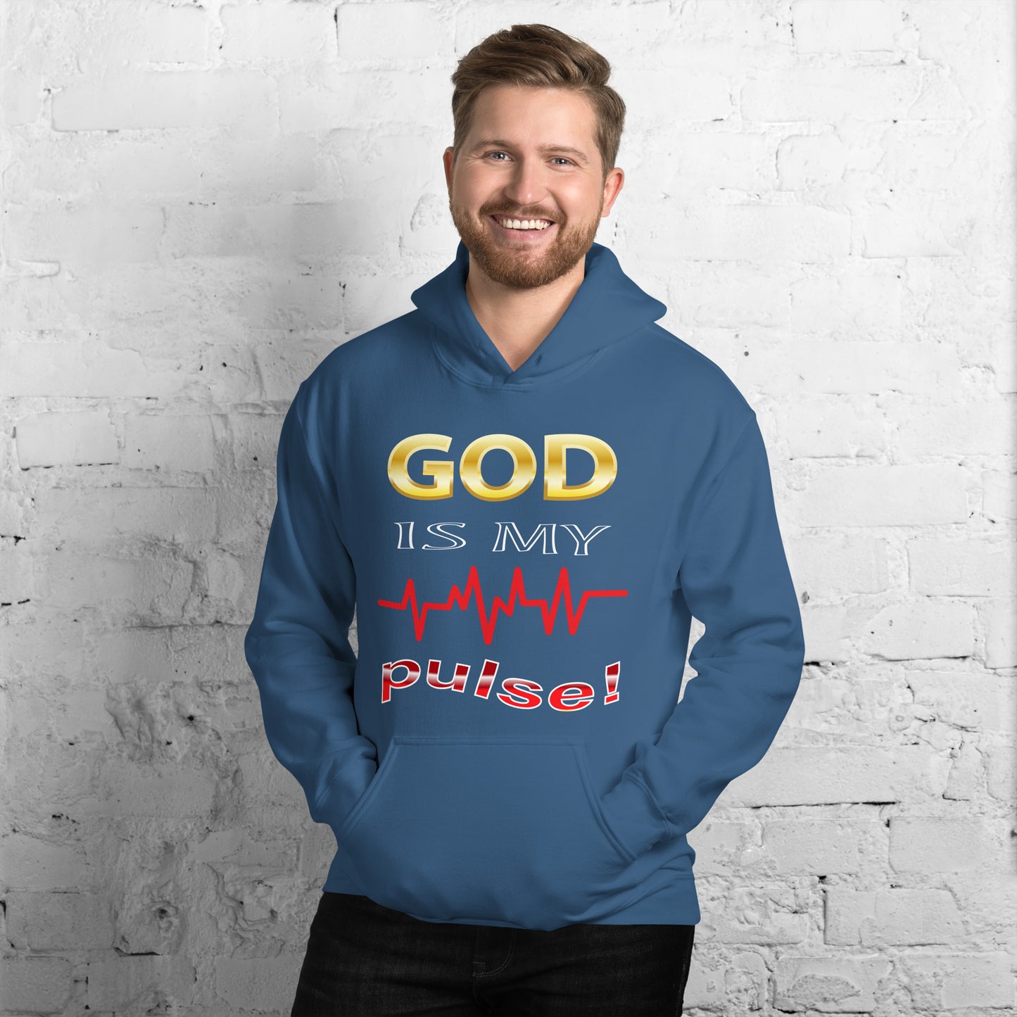 God Is My Pulse Men's Christian Hoodie