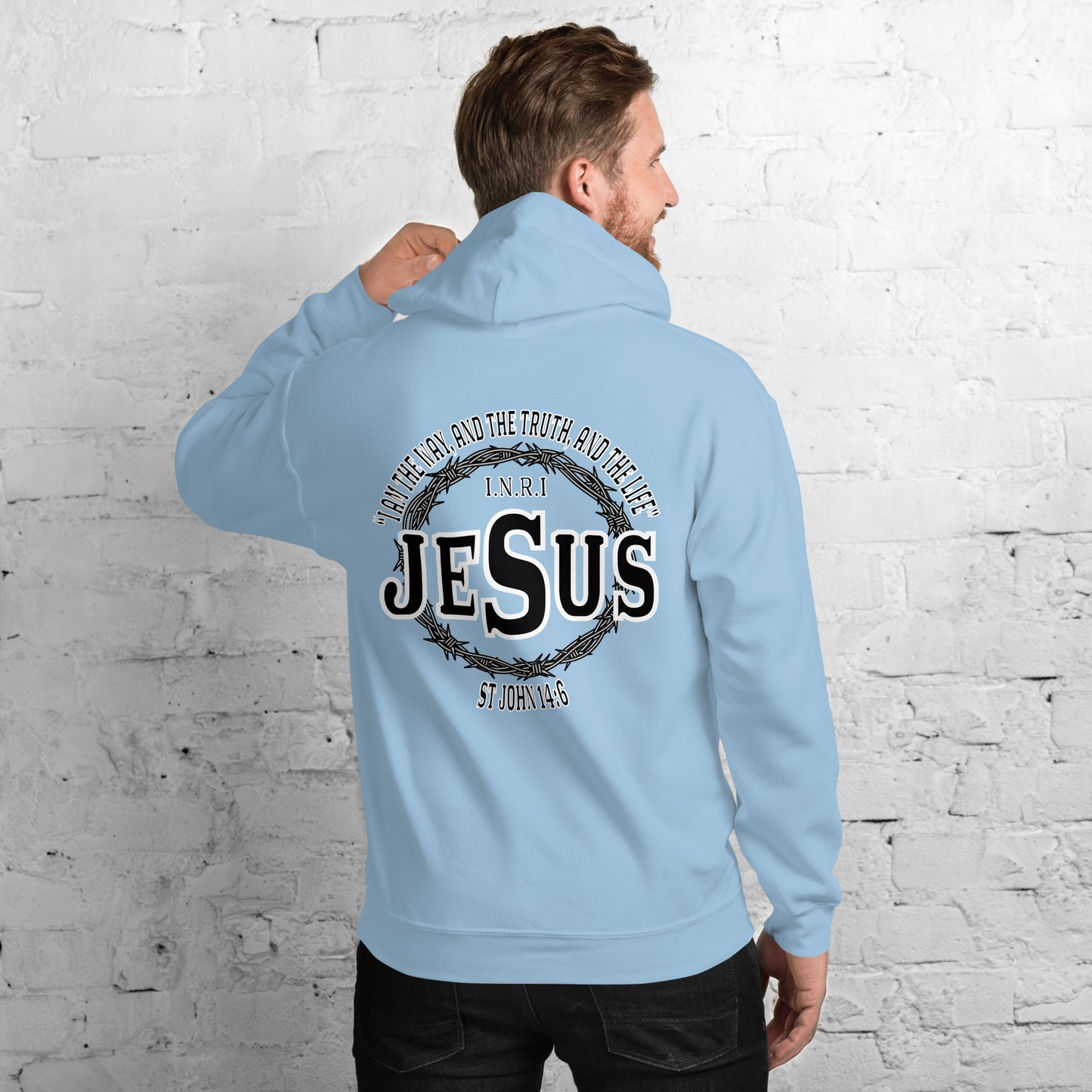 Jesus the Way, Truth and Light (Lighter Hoodies) Men's Hoodie