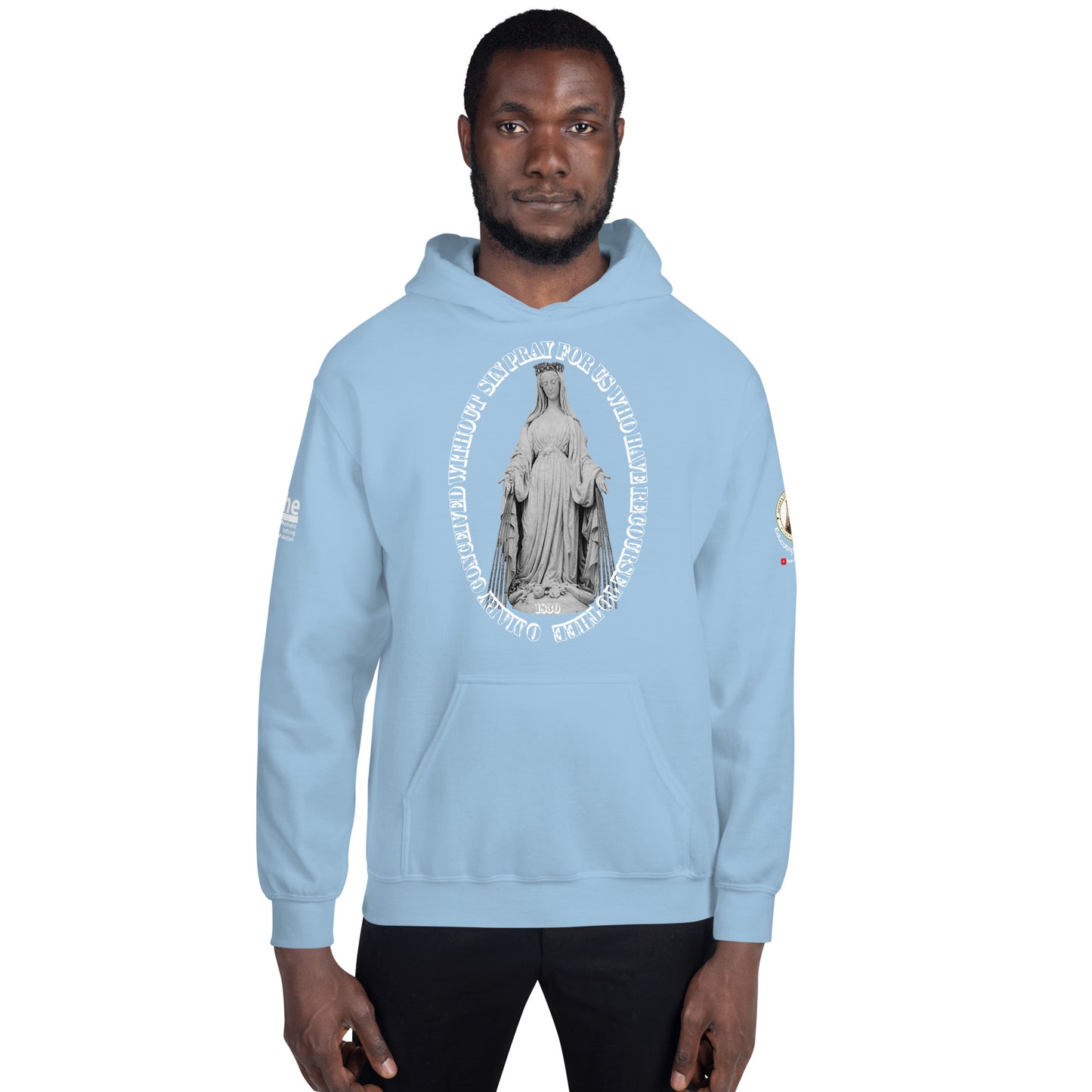 Miraculous Medal (coloured Hearts) Men's Hoodie