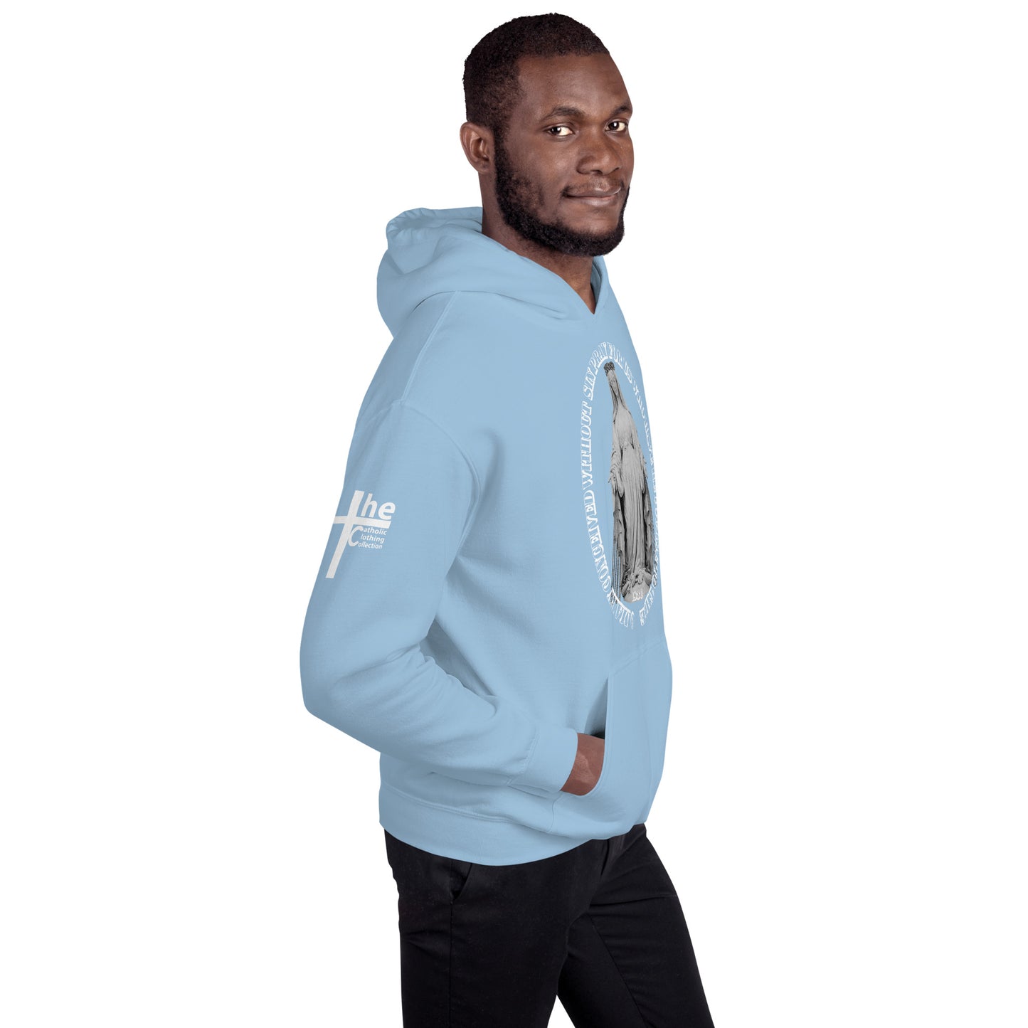 Miraculous Medal (coloured Hearts) Men's Hoodie