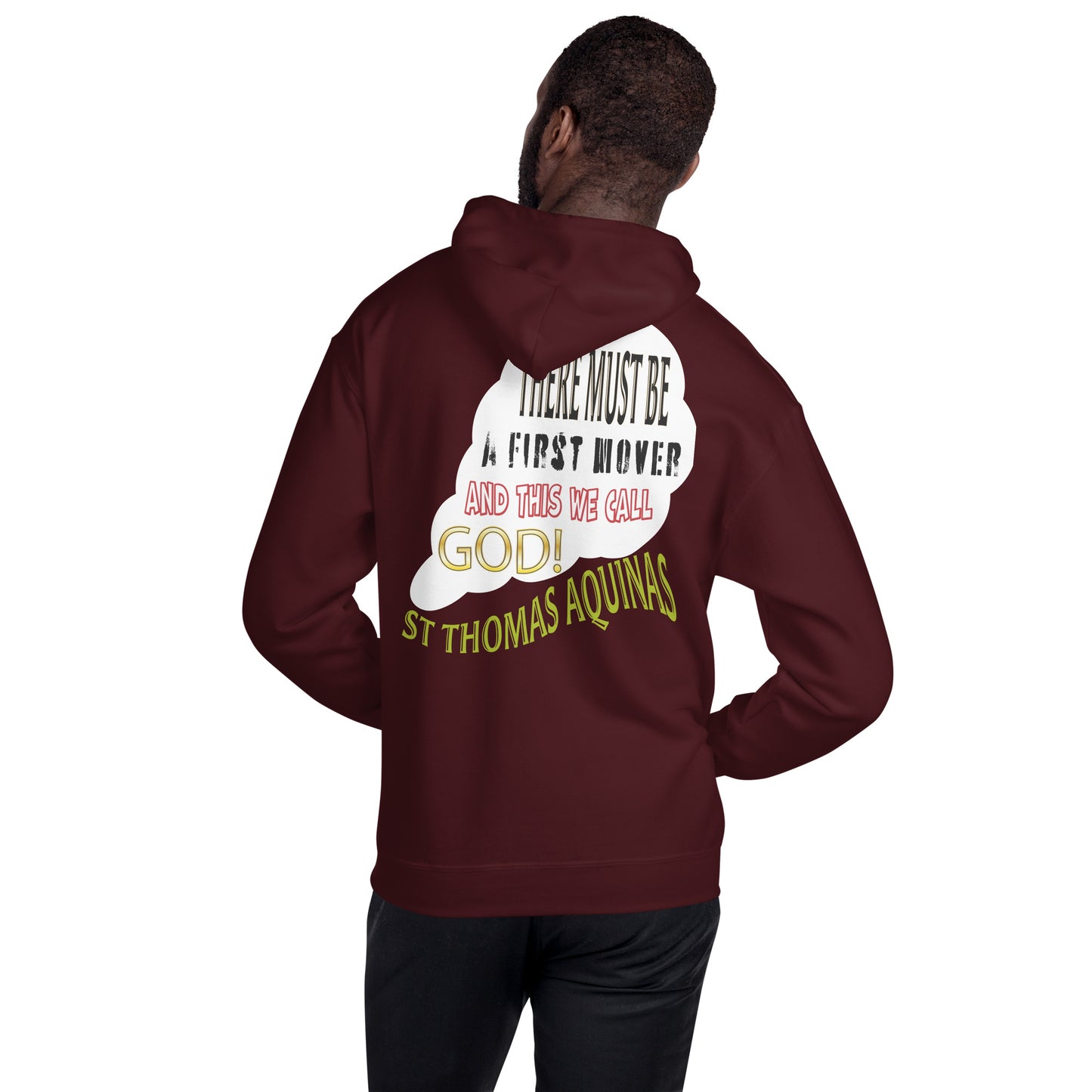 God As First Mover by St Thomas Aquinas Men's Hoodie