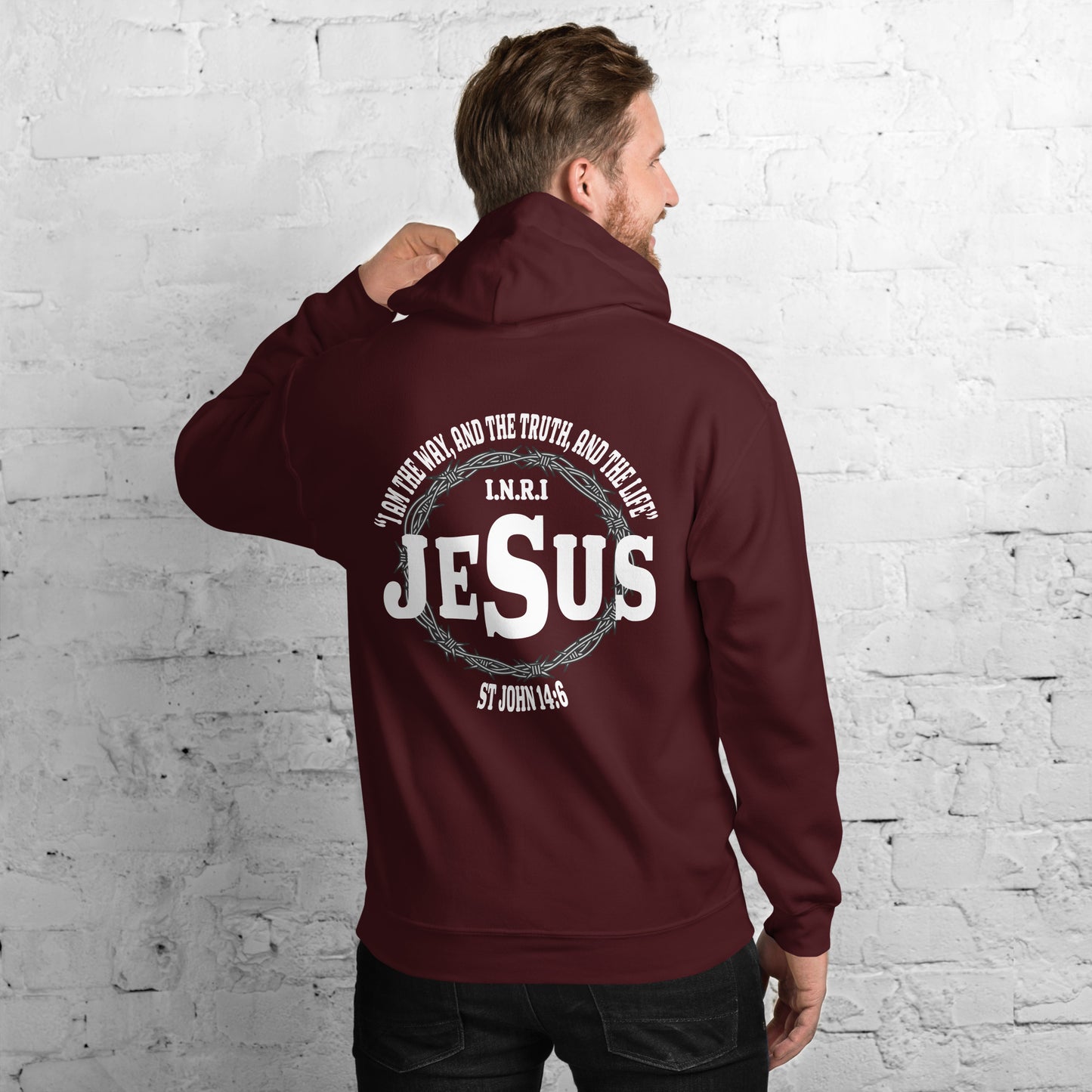 Jesus the Way, Truth and Light Men's Hoodie