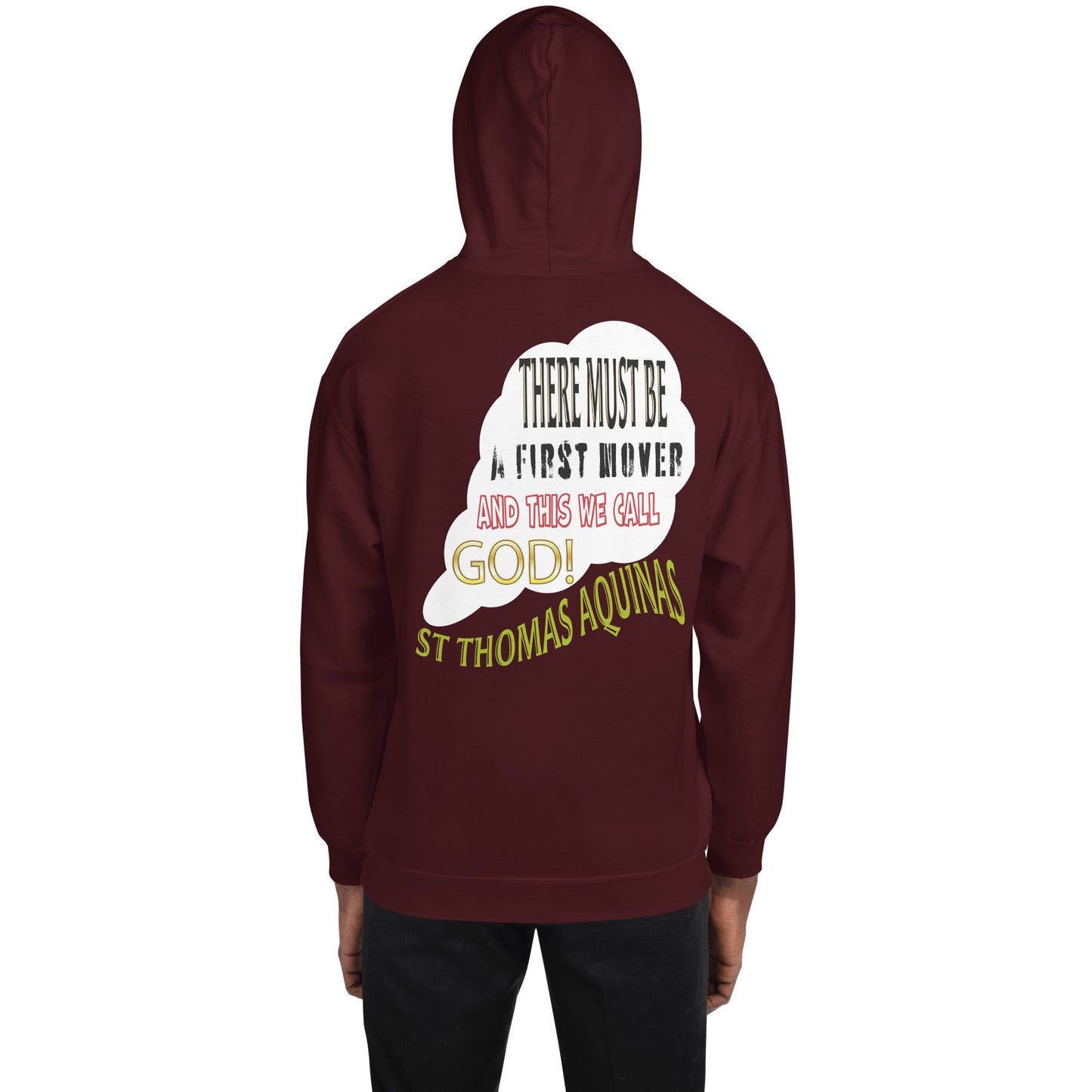 God As First Mover by St Thomas Aquinas Men's Hoodie