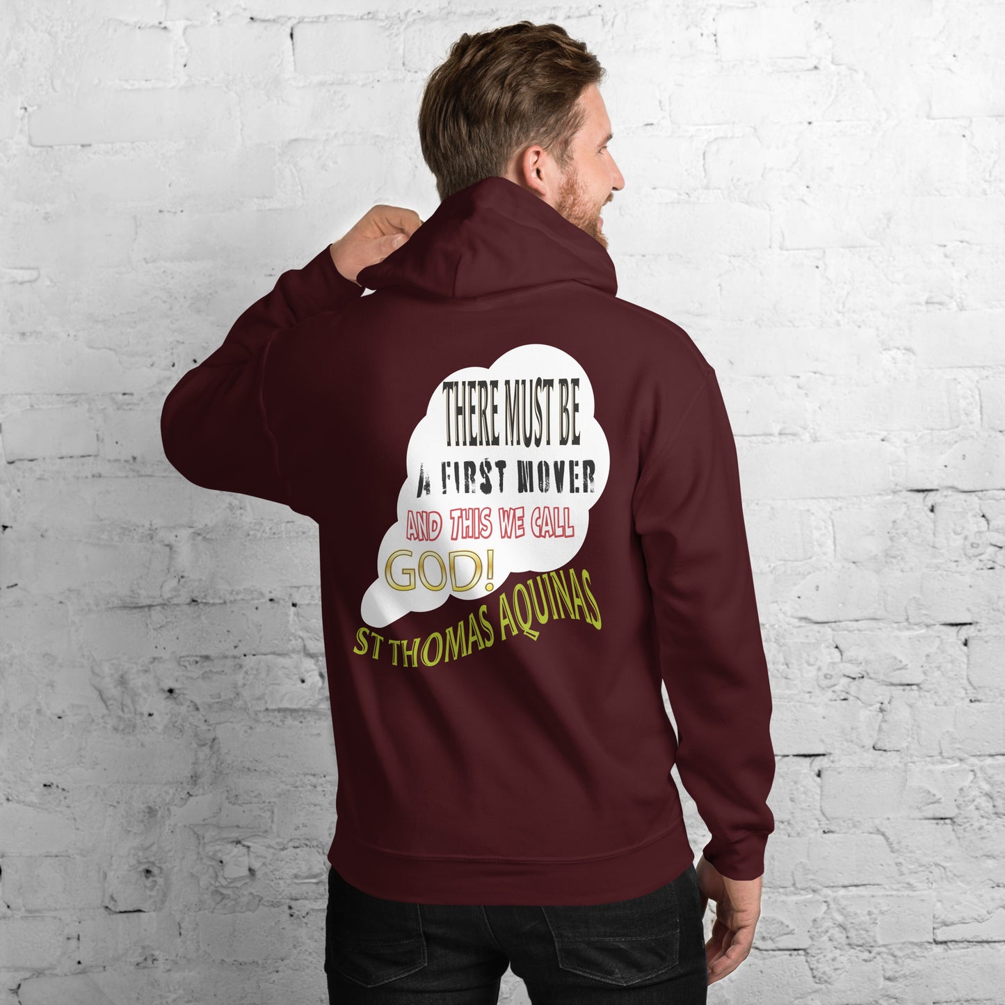 God As First Mover by St Thomas Aquinas Men's Hoodie