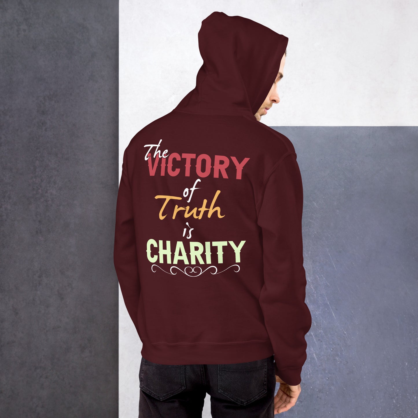 Victory of Truth is Charity Men's Hoodie