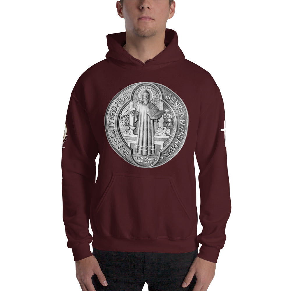 St Benedict Medal Men's Hoodie