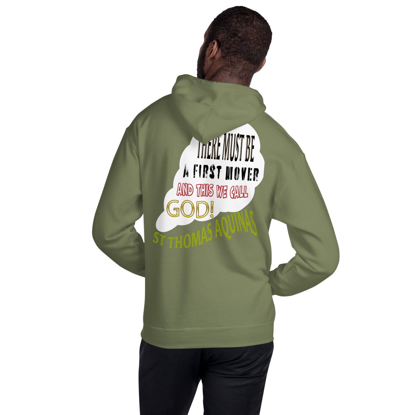 God As First Mover by St Thomas Aquinas Men's Hoodie