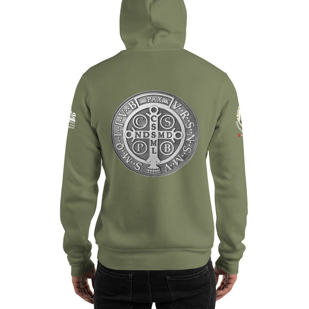 St Benedict Medal Men's Hoodie