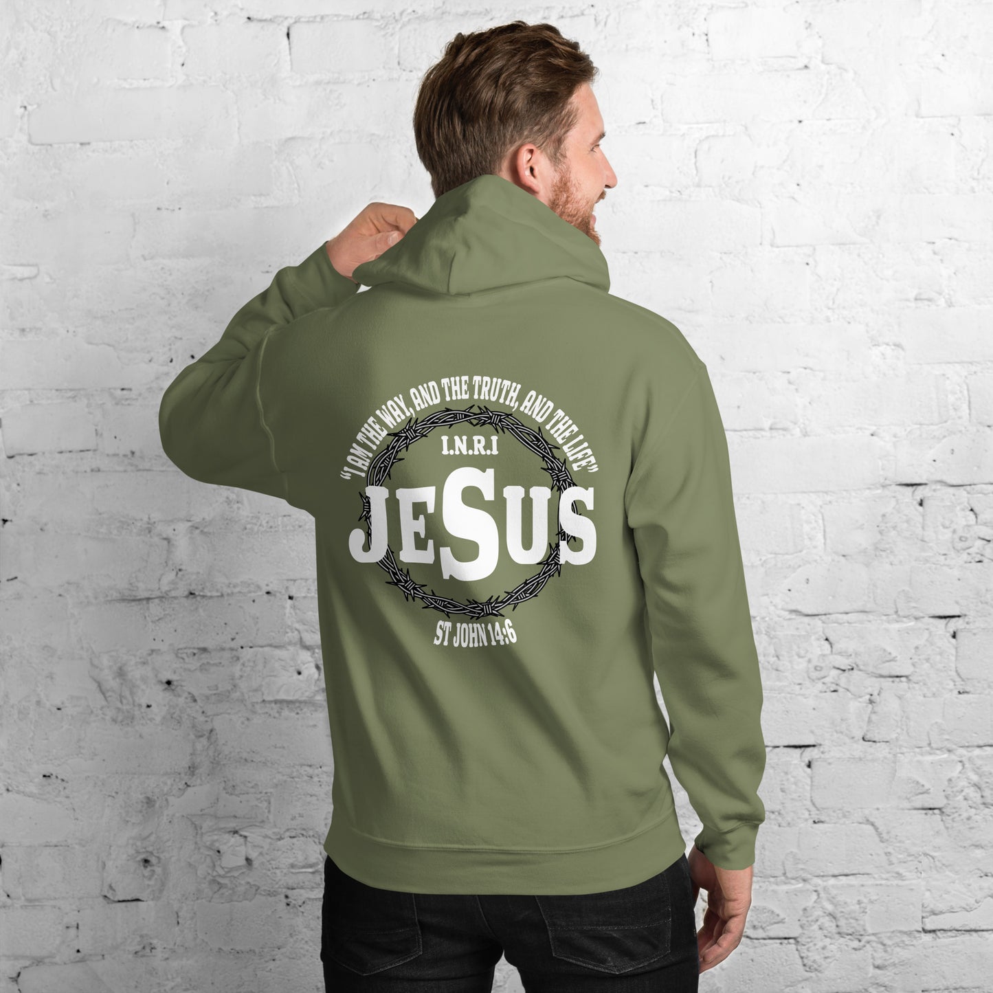 Jesus the Way, Truth and Light Men's Hoodie