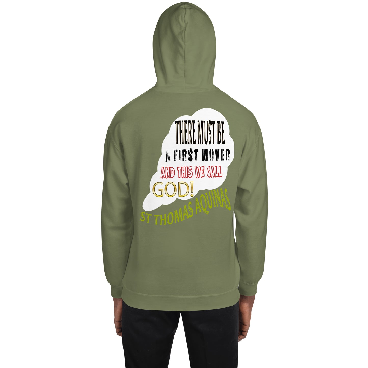 God As First Mover by St Thomas Aquinas Men's Hoodie