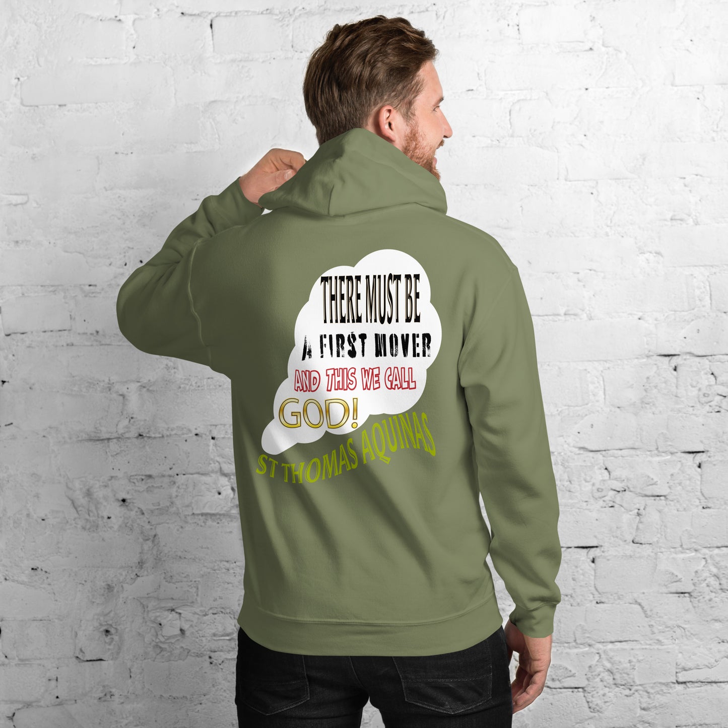 God As First Mover by St Thomas Aquinas Men's Hoodie