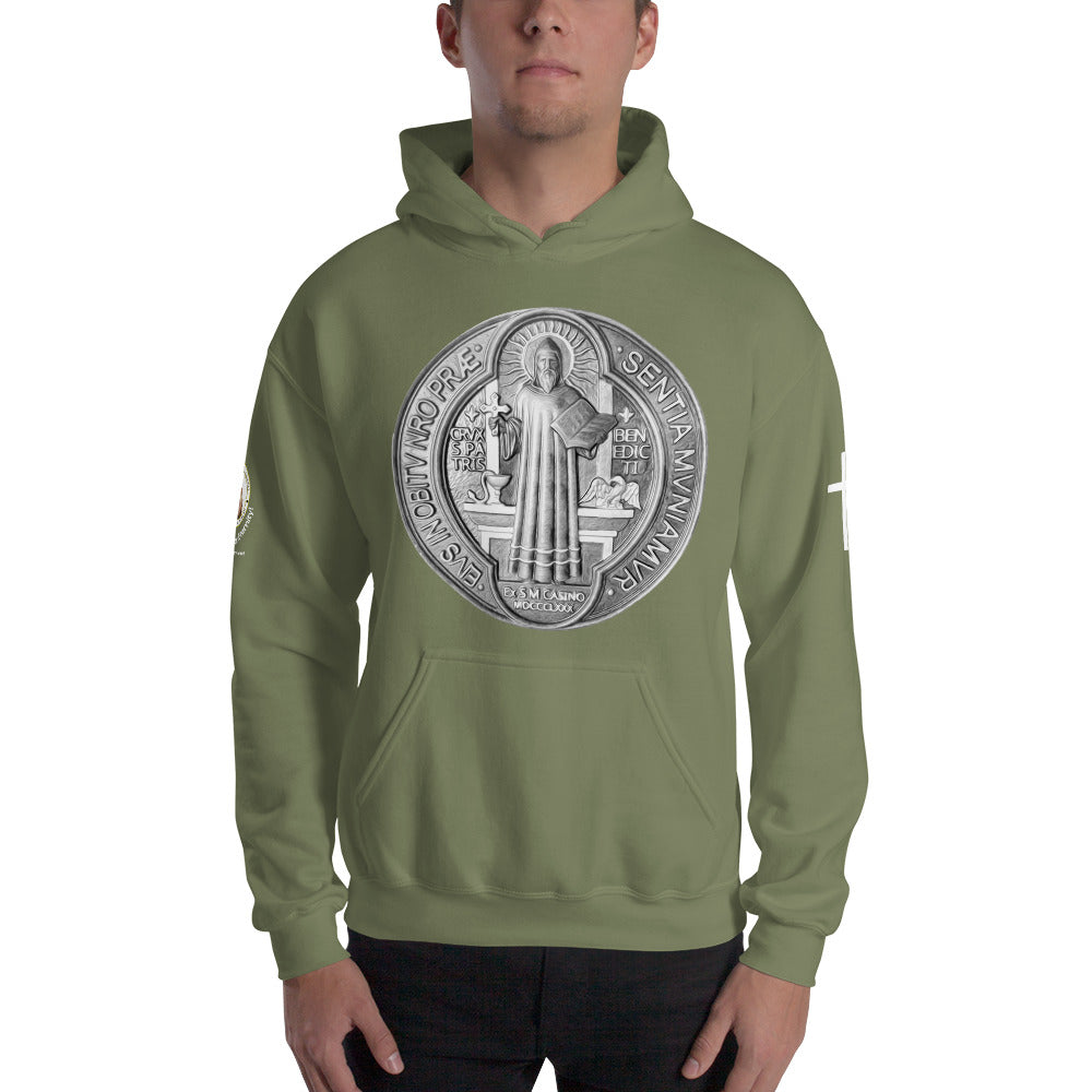 St Benedict Medal Men's Hoodie