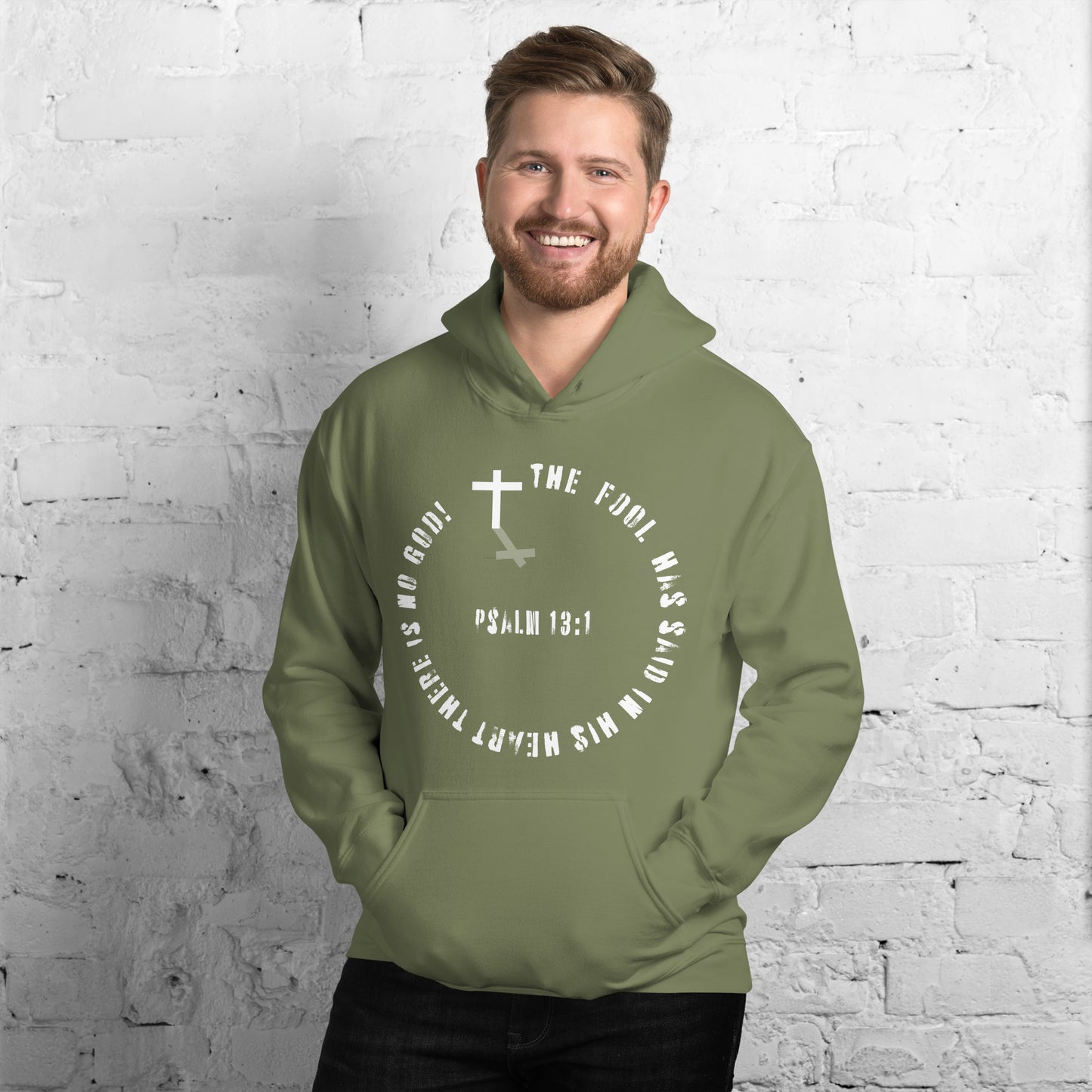 Psalm 13:1 Men's Christian Hoodie