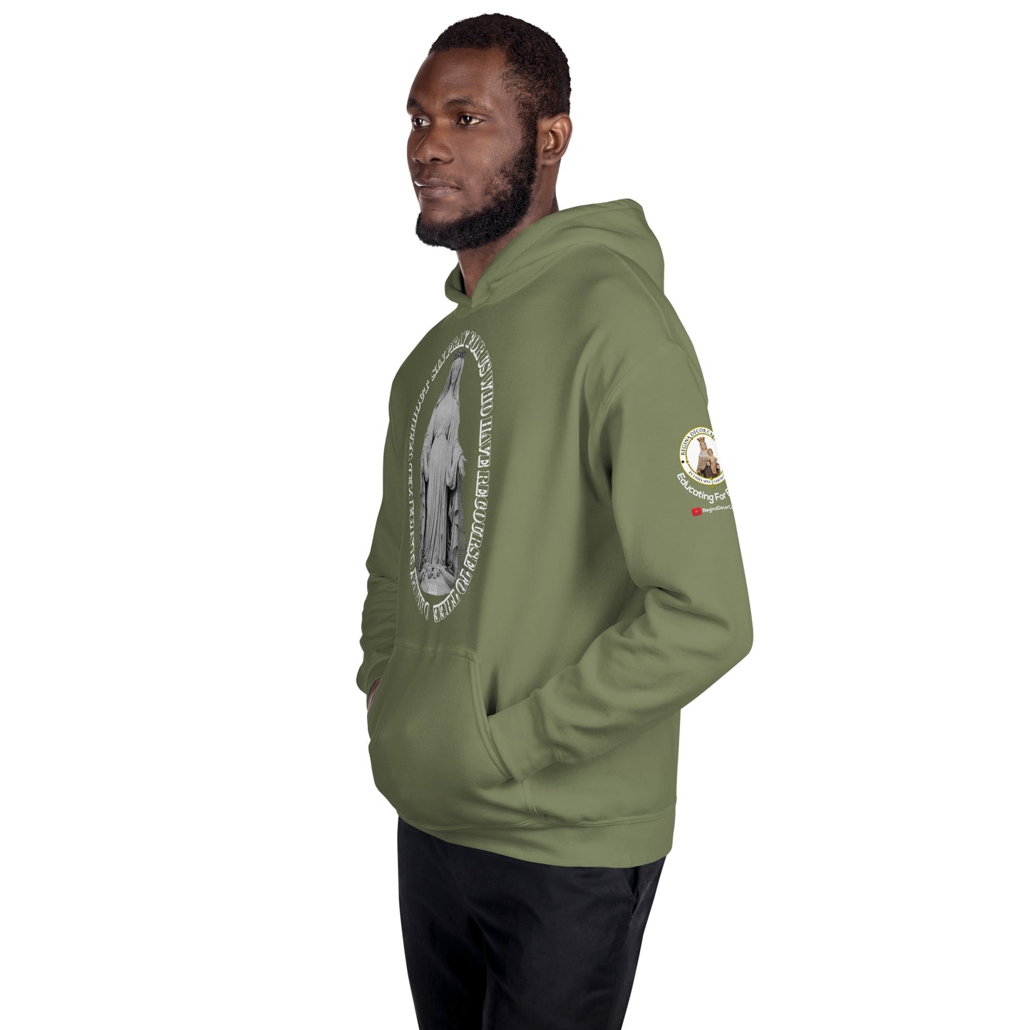 Miraculous Medal (coloured Hearts) Men's Hoodie