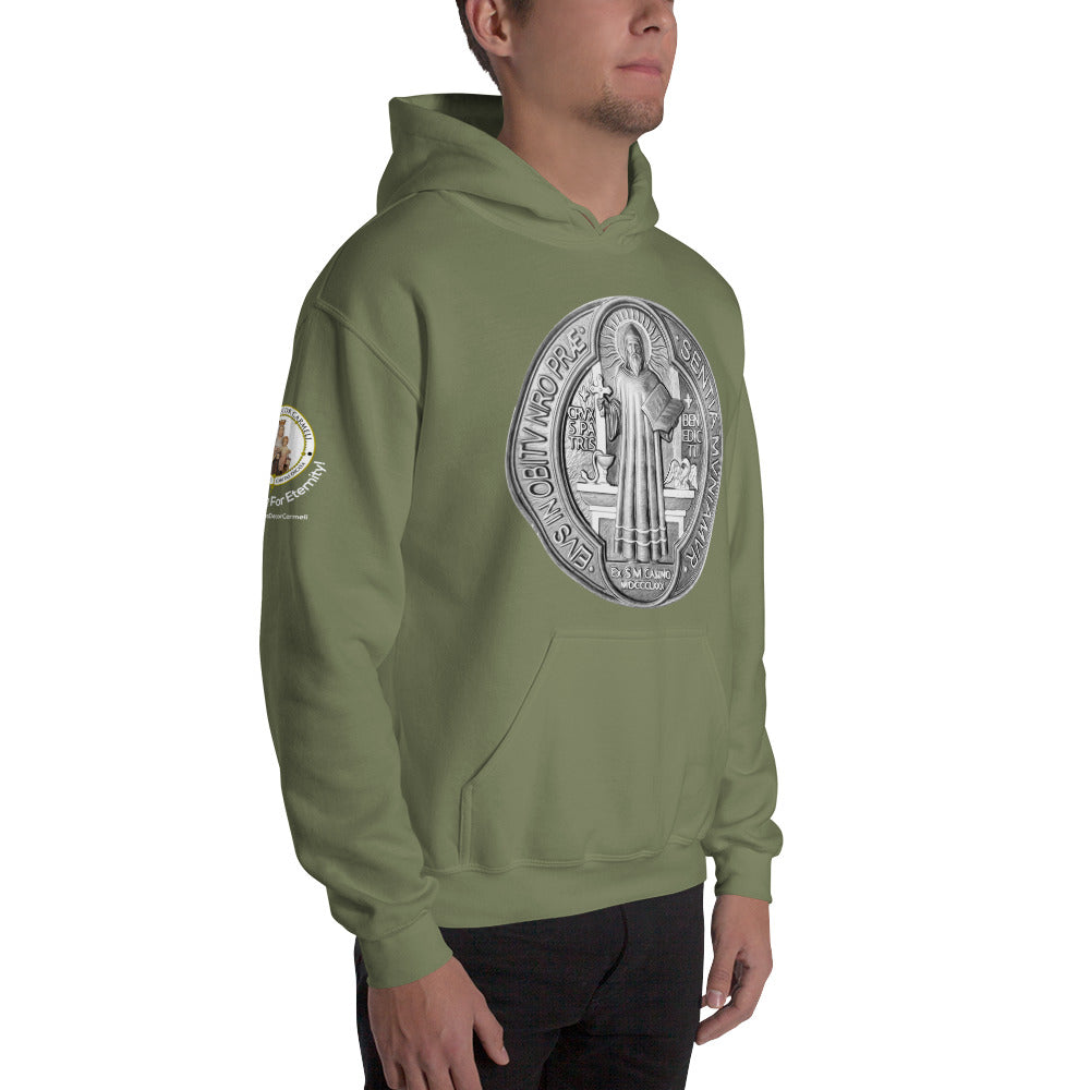 St Benedict Medal Men's Hoodie