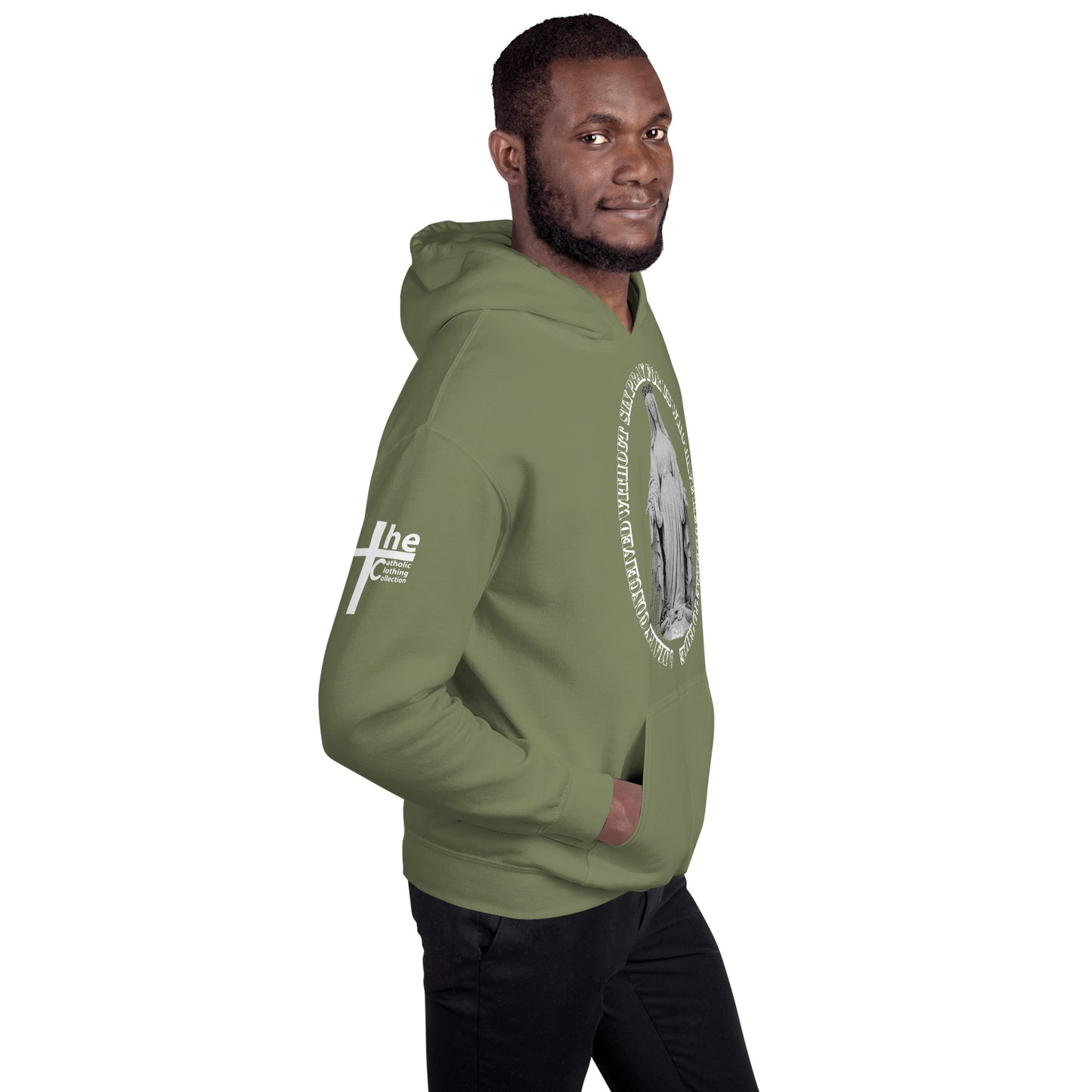 Miraculous Medal (coloured Hearts) Men's Hoodie