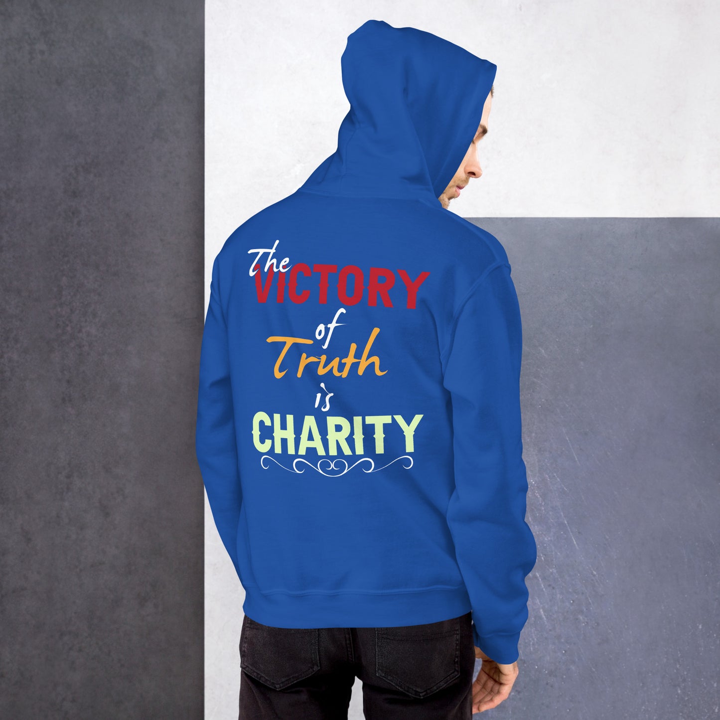 Victory of Truth is Charity Men's Hoodie