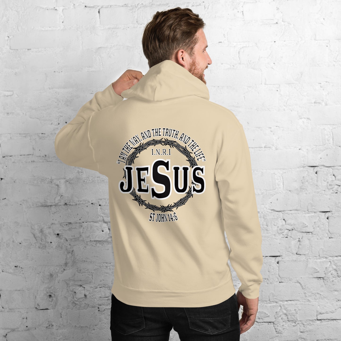 Jesus the Way, Truth and Light (Lighter Hoodies) Men's Hoodie