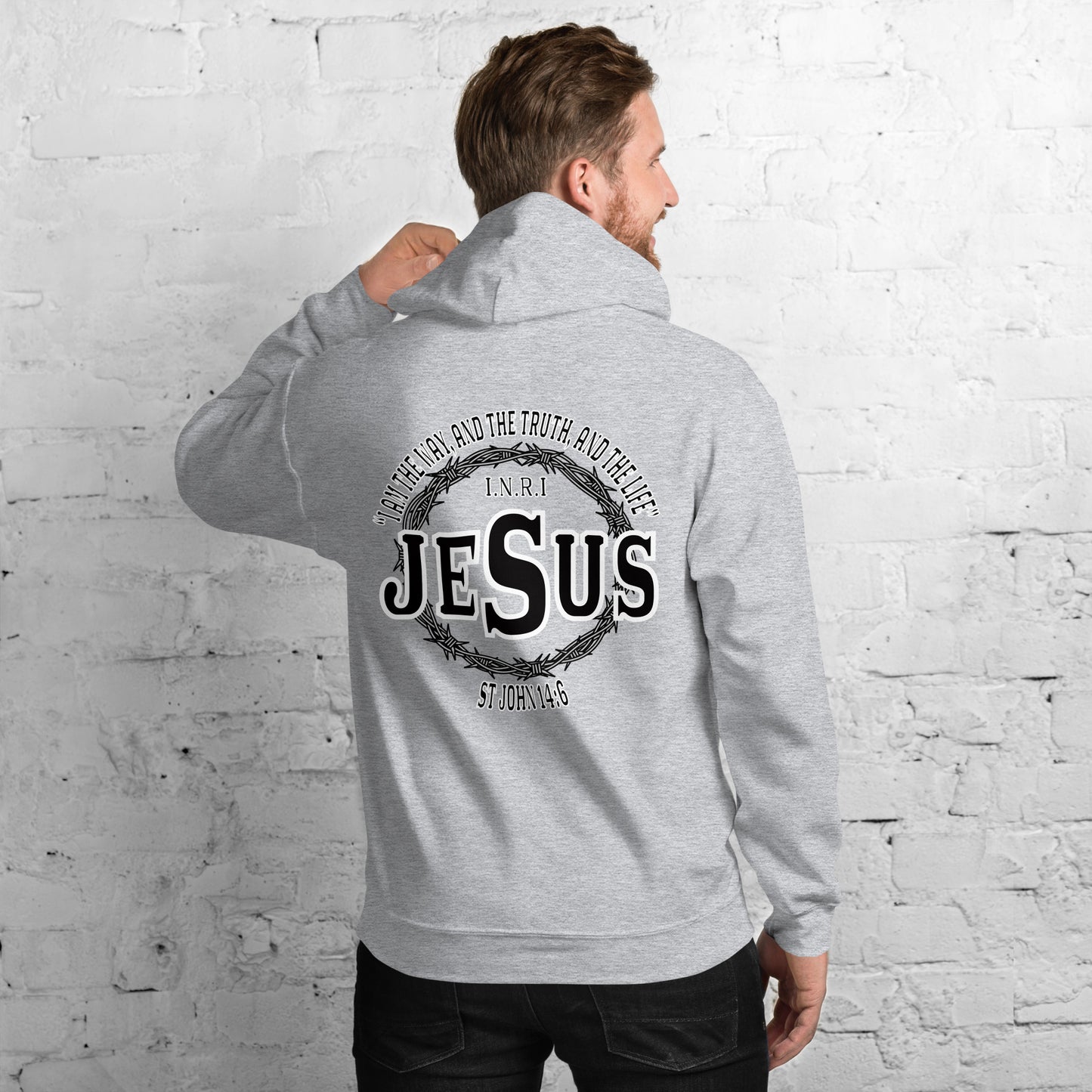 Jesus the Way, Truth and Light (Lighter Hoodies) Men's Hoodie