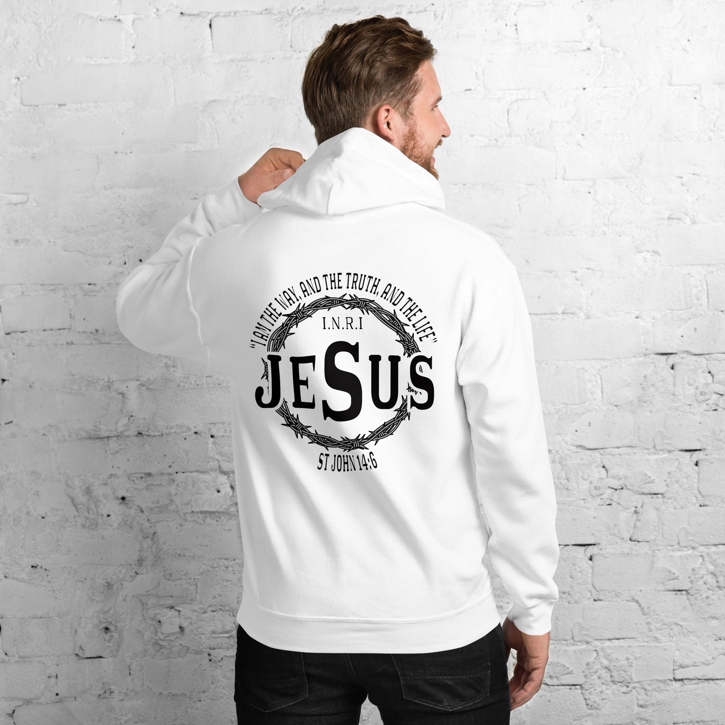 Jesus the Way, Truth and Light (Lighter Hoodies) Men's Hoodie