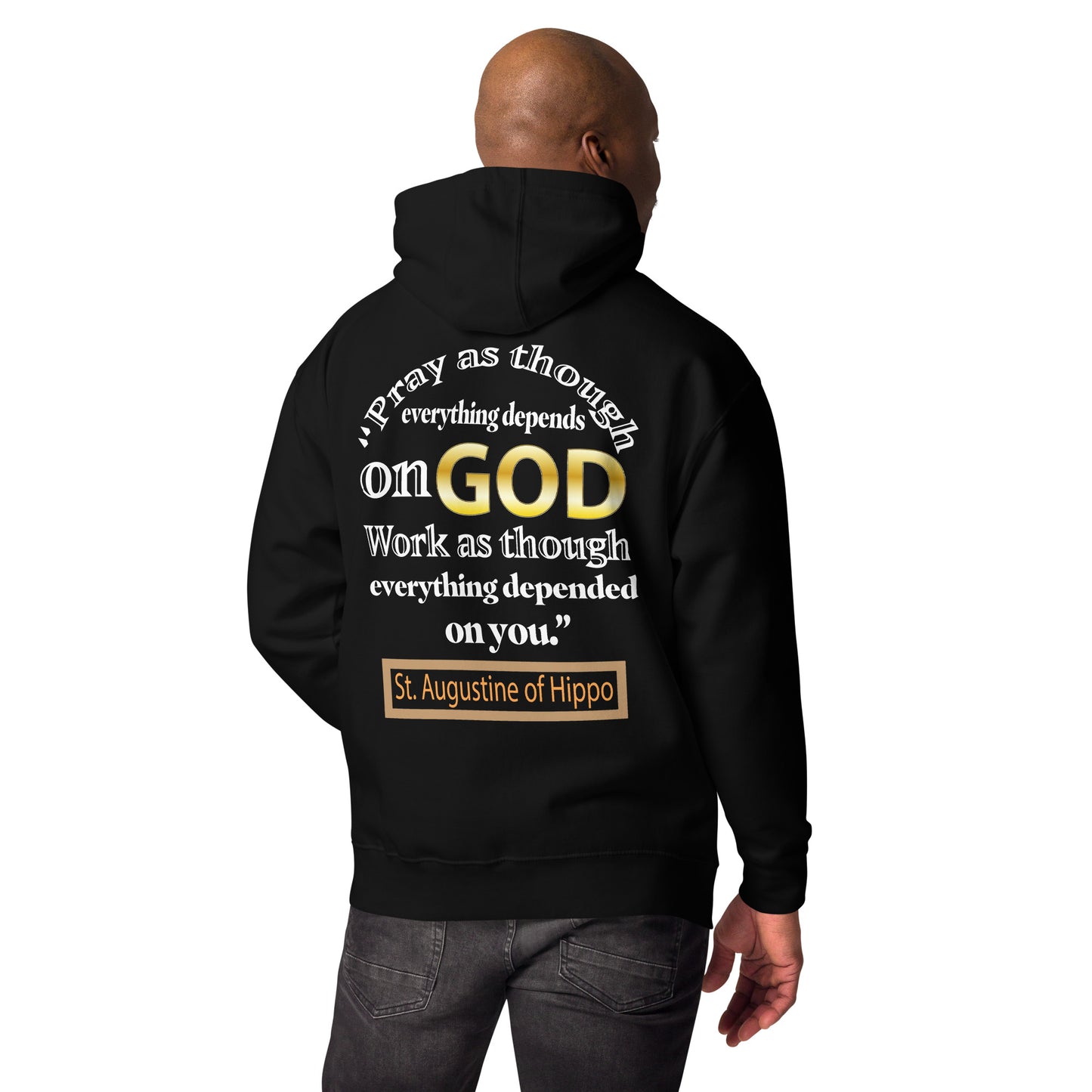 Pray and Work St Augustine Men's Hoodie