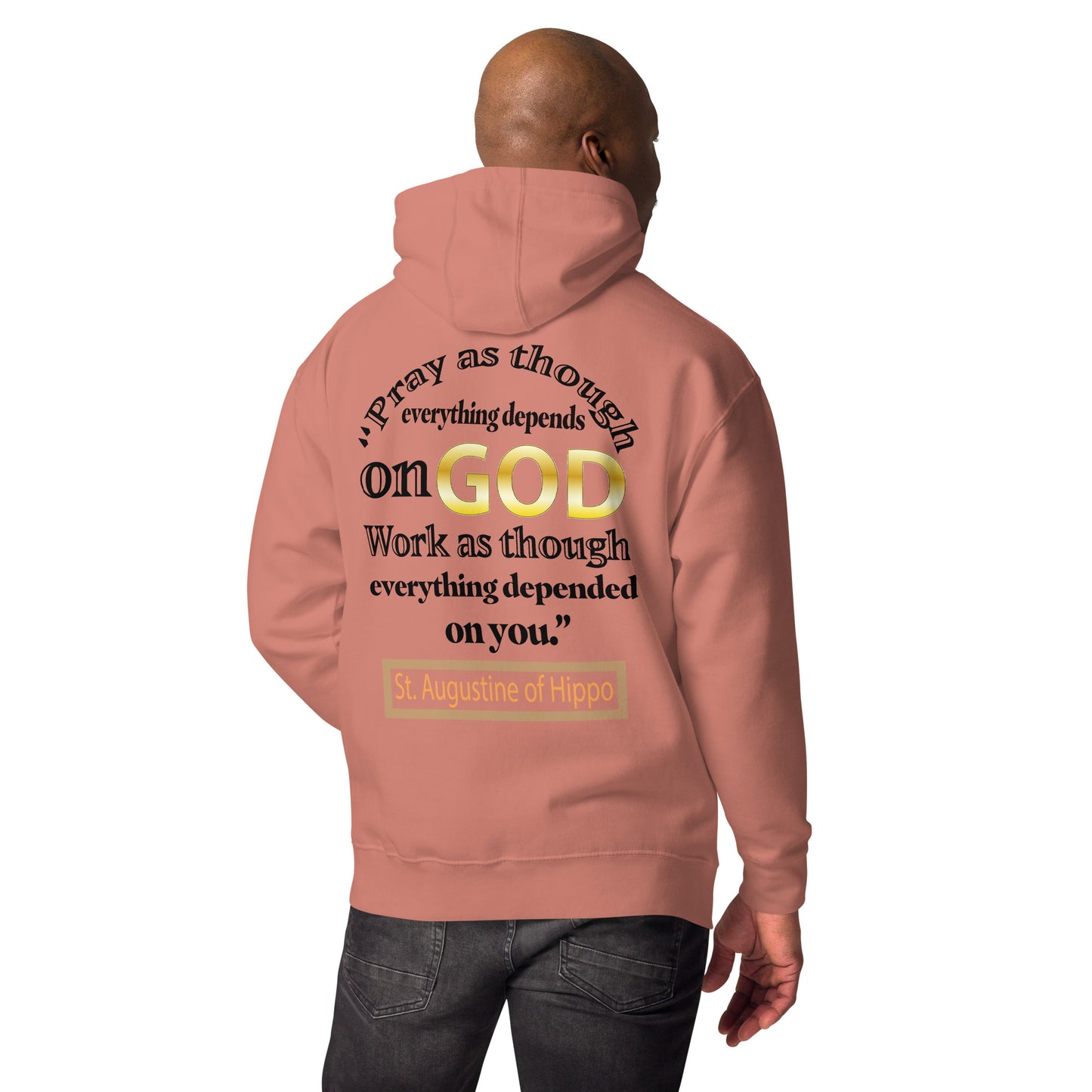 Pray and Work St Augustine Men's Hoodie