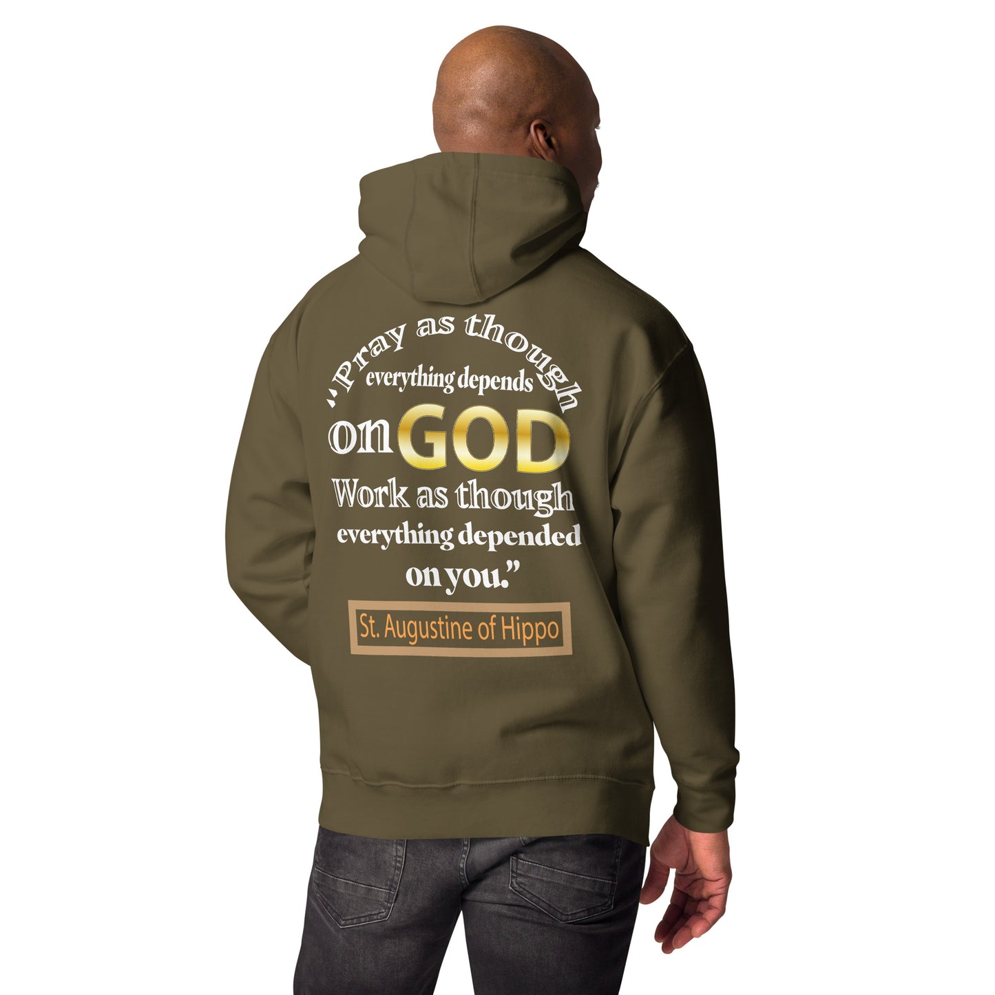 Pray and Work St Augustine Men's Hoodie