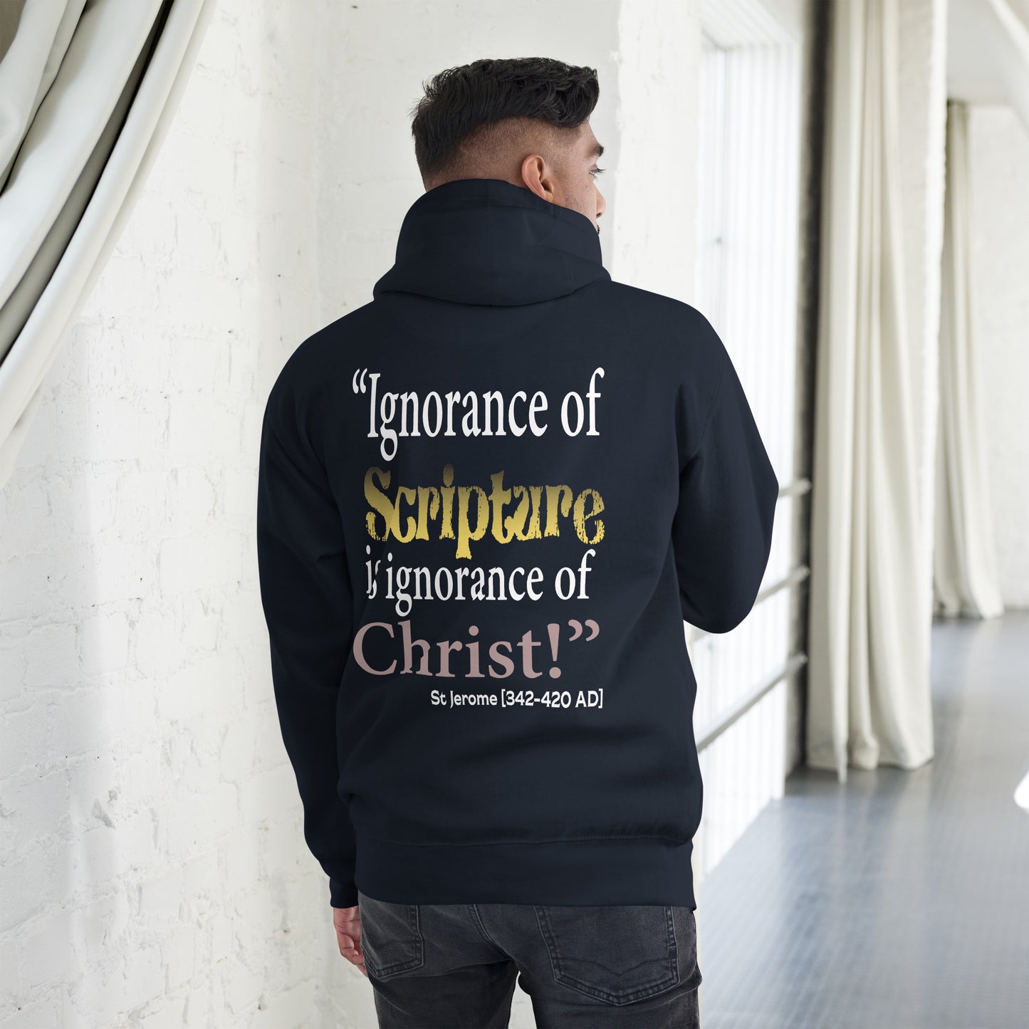 Ignorance of Scripture - St Jerome Men's Hoodie