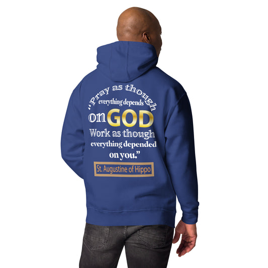 Pray and Work St Augustine Men's Hoodie